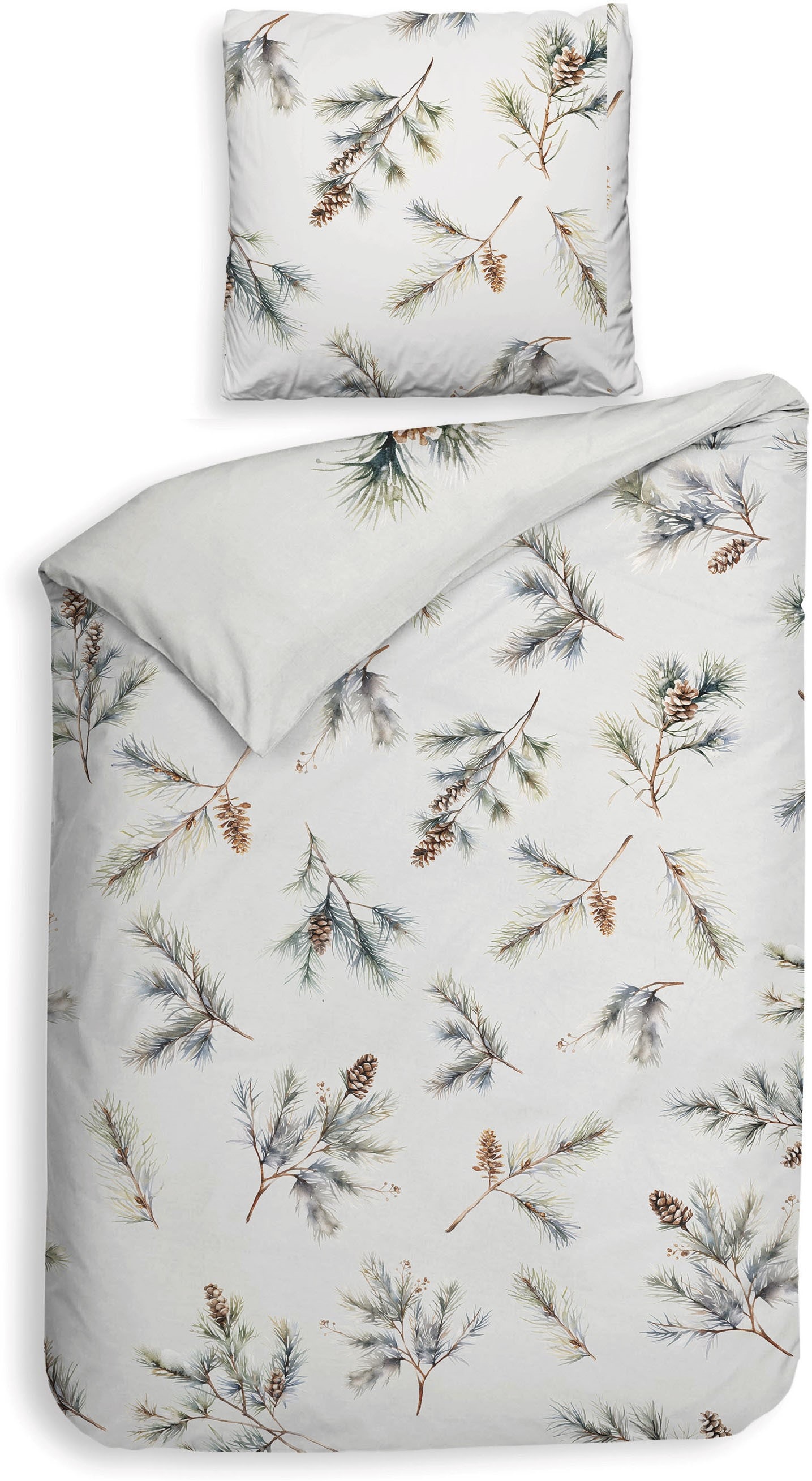 Heckett & Lane Bettwäsche »Destiny« 2 Stk. tlg. Äste Design, hochwertiges Mako-Satin, Bettwäsche ab 135x200 cm.
