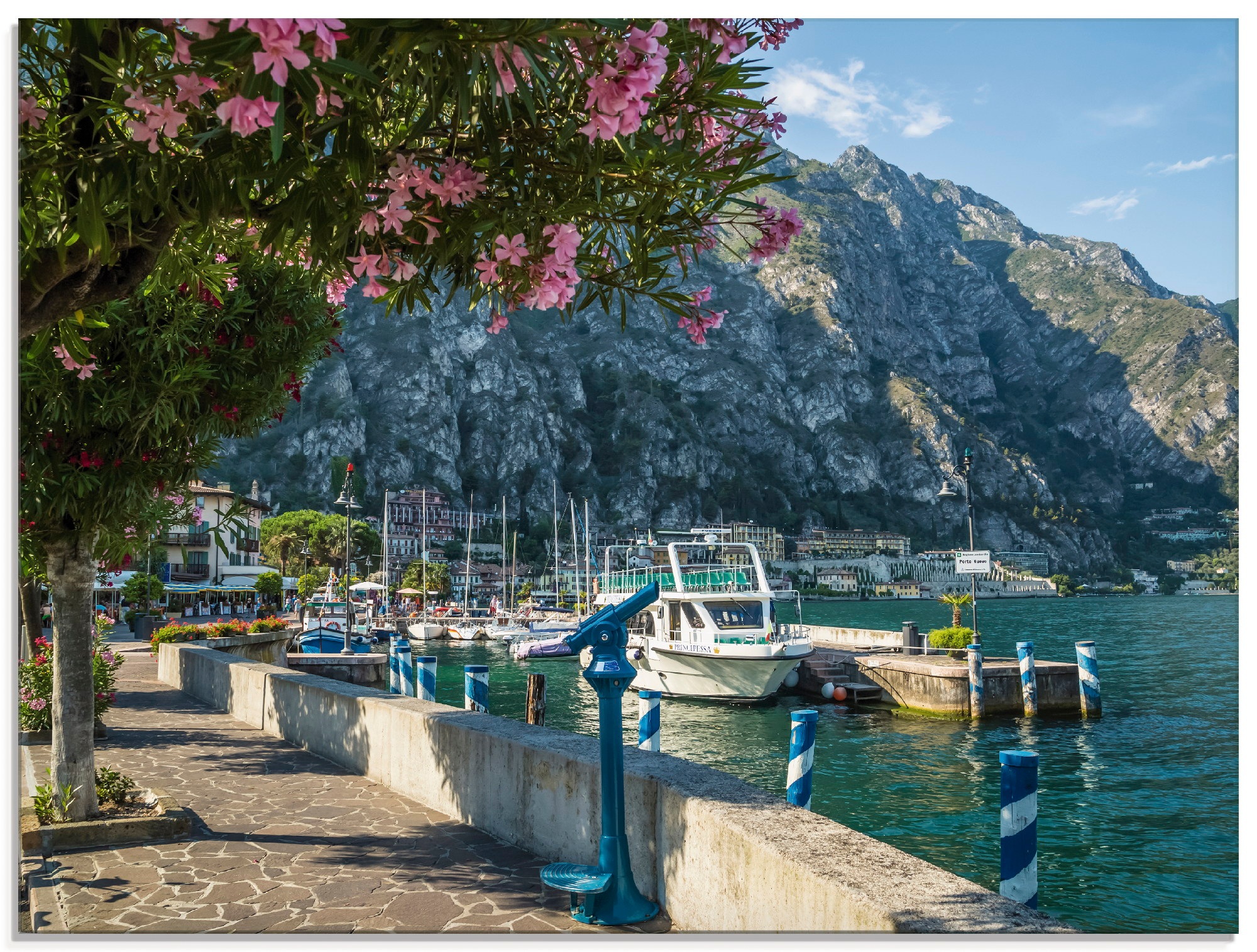 Artland Glasbild »Gardasee Hafen Limone sul Garda I«, Europa, (1 St.), in verschiedenen Größen