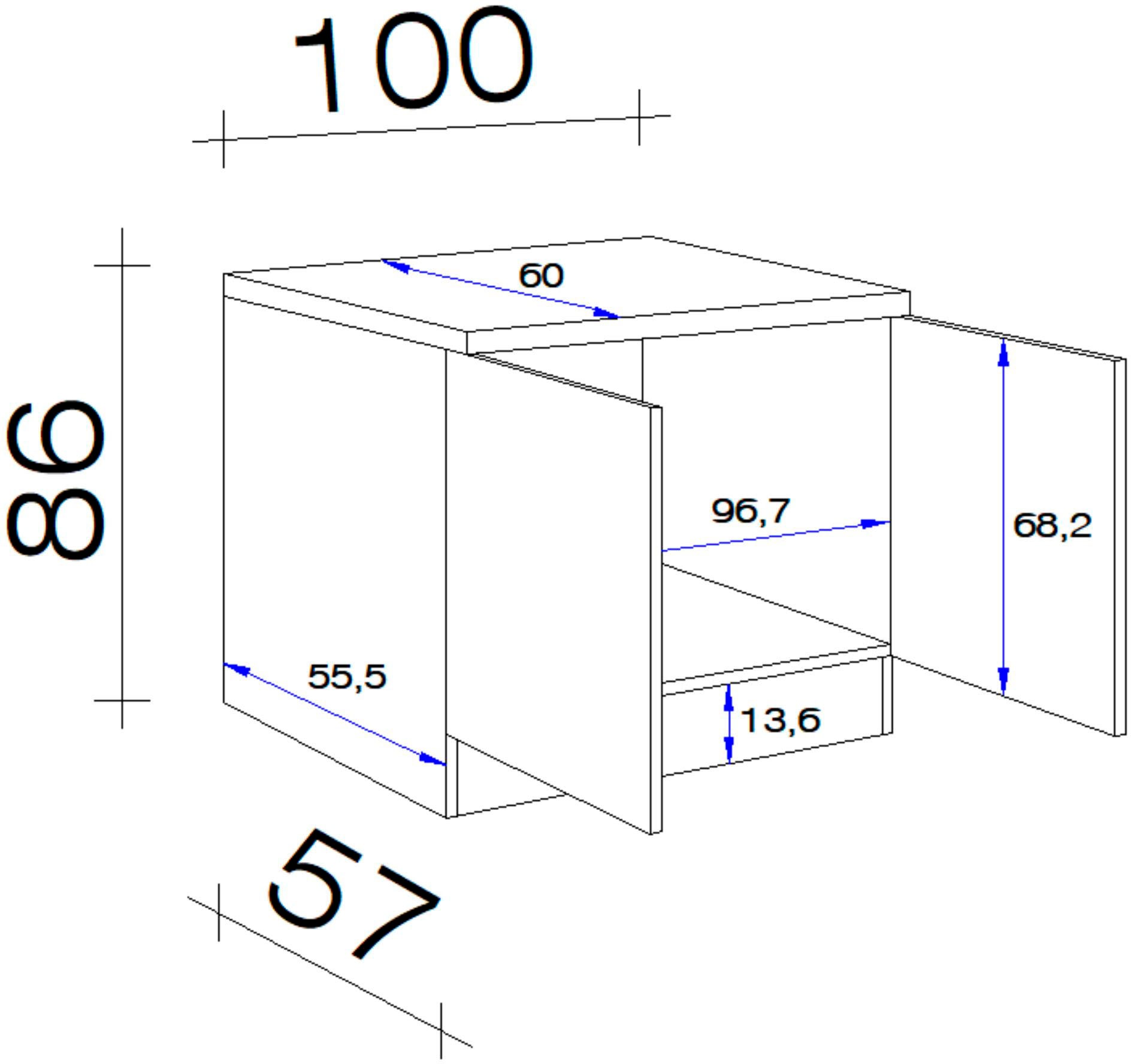 H auf bestellen x x Flex-Well cm, Einbauspüle inkl. 100 60 Raten (B Spülenschrank T) 85/86 x »Nepal«, x