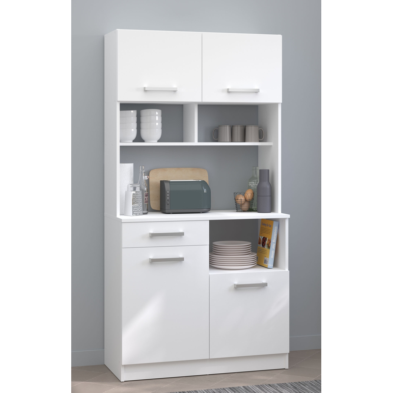 PARISOT Buffet »Uno, (B/H/T ca. 90x177x42)« 1 Stk. tlg. Stauraum, zeitlos, variabel nutzbar, ohne Elektrogeräte Weiß