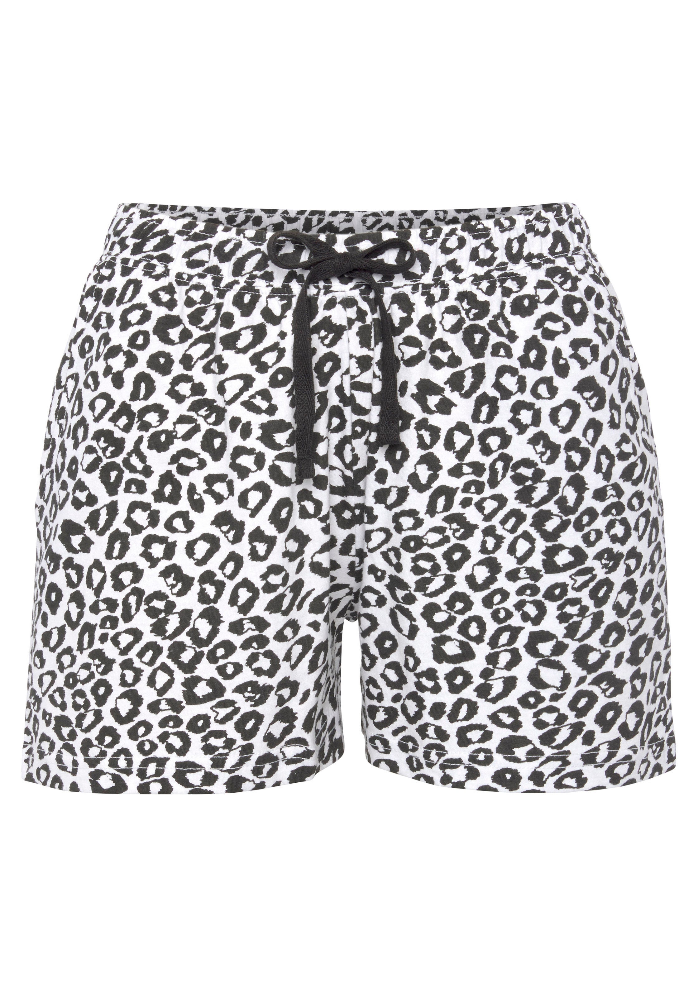 Vivance Dreams Pyjamashorts, mit Schwarz-Weiß-Druck