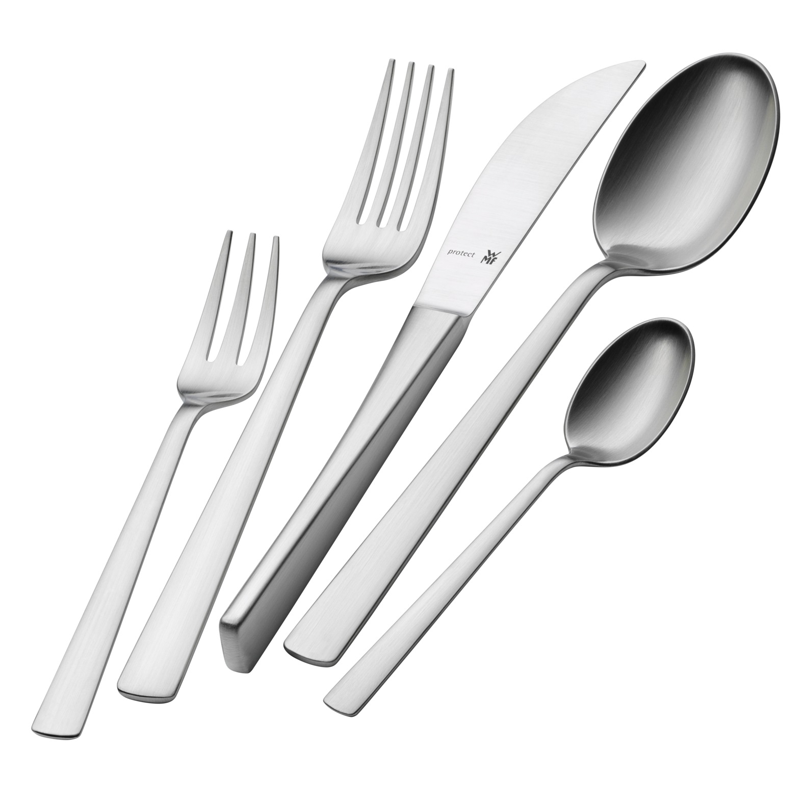 WMF Besteck-Set »Corvo«, (Set, 66 tlg.), mattiert, kratzbeständig, ergonomisch, spülmaschinenfest