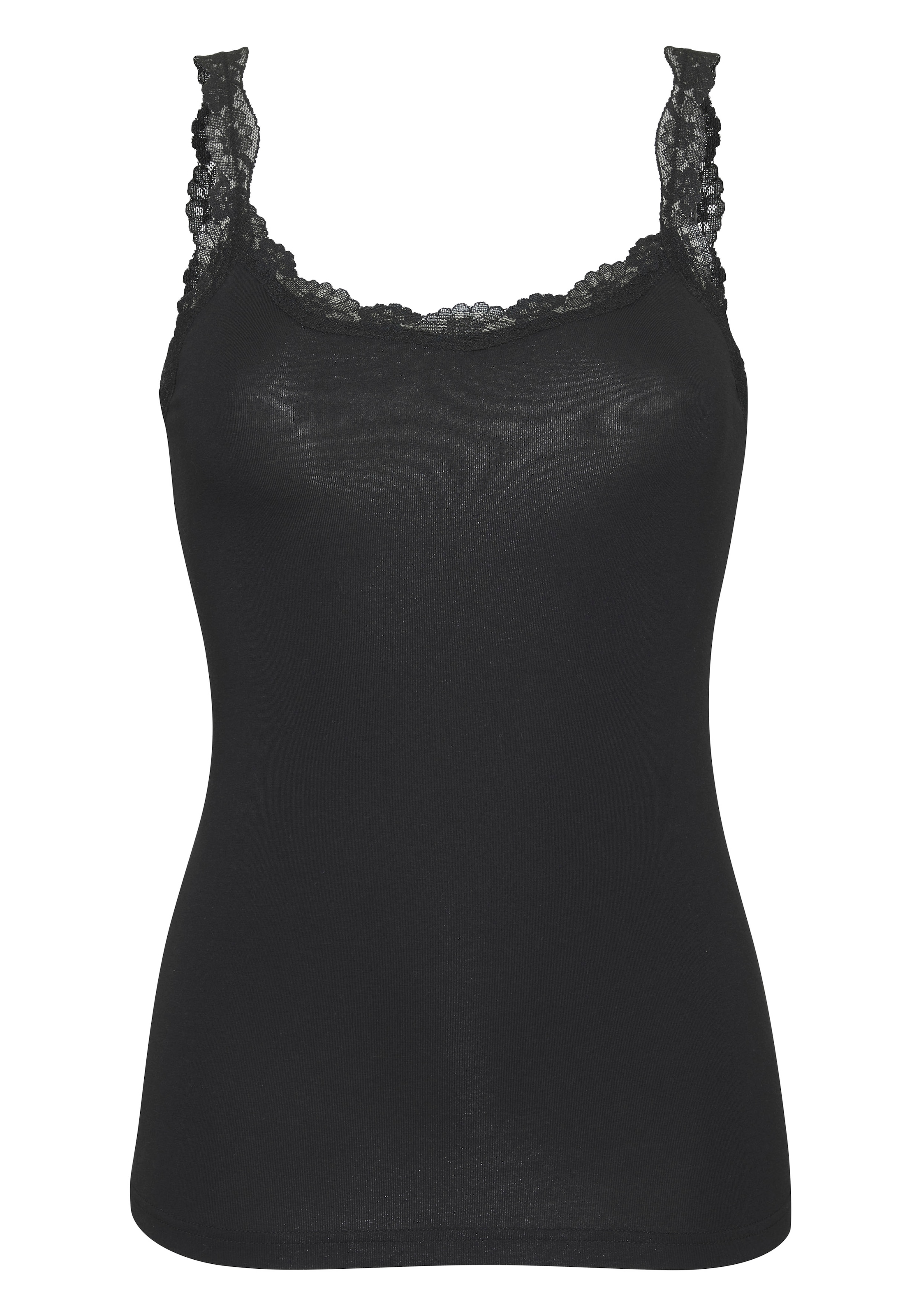 LASCANA Unterhemd 2er-Pack,  mit innenliegendem Bustier, Spaghettiträger-Top, Unterziehshirt