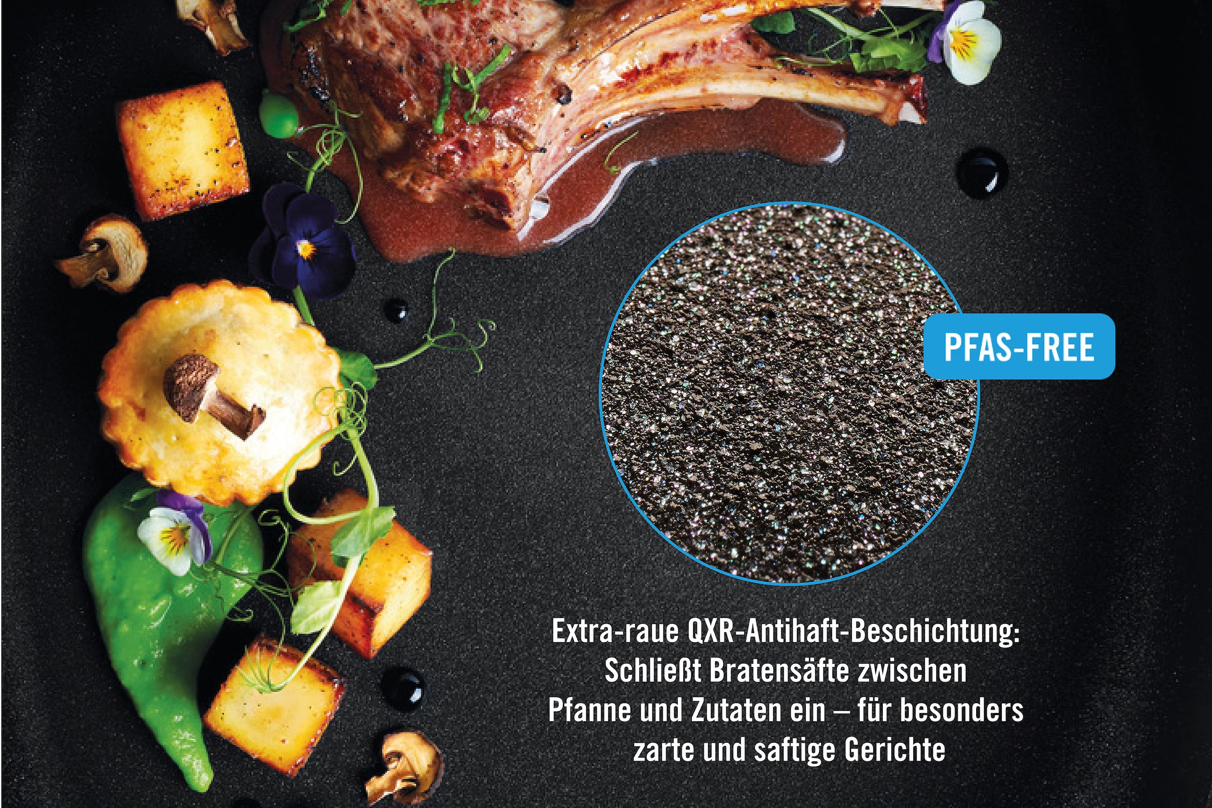 WOLL Bratpfanne »Eco Logic QXR Guss-Flachpfanne«, Aluminiumguss, (1 tlg.), PFAS-freie Diamond-QXR - Beschichtung
