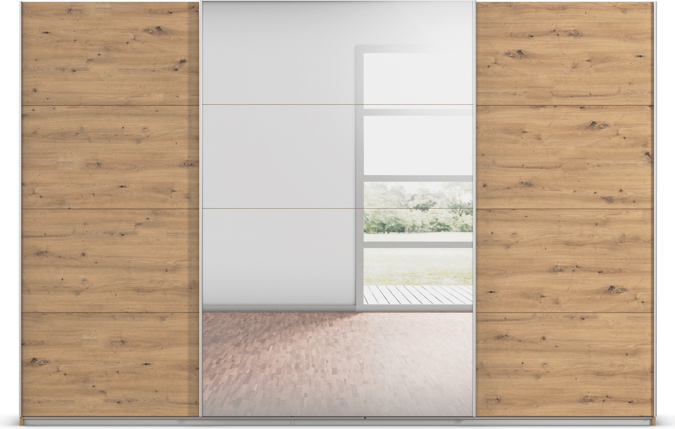 rauch Schwebetürenschrank »Kleiderschrank Schrank Garderobe AGORDO«, Top Innenausstattung, in 4 Breiten und 2 Höhen MADE IN GERMANY