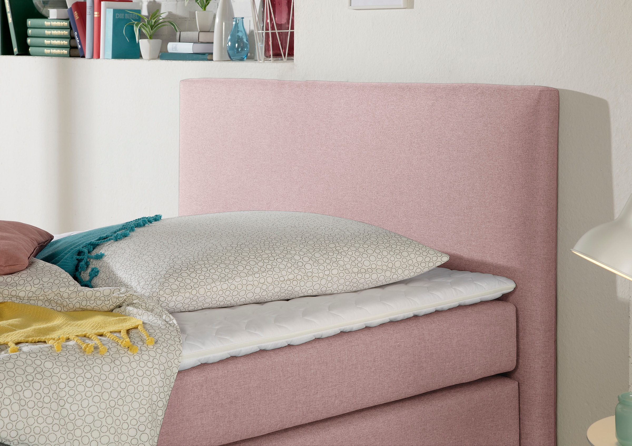 Home affaire Boxspringbett »Eliana« inkl. Topper, in 4 Breiten, 3 Matratzenarten und 2 Härtegraden