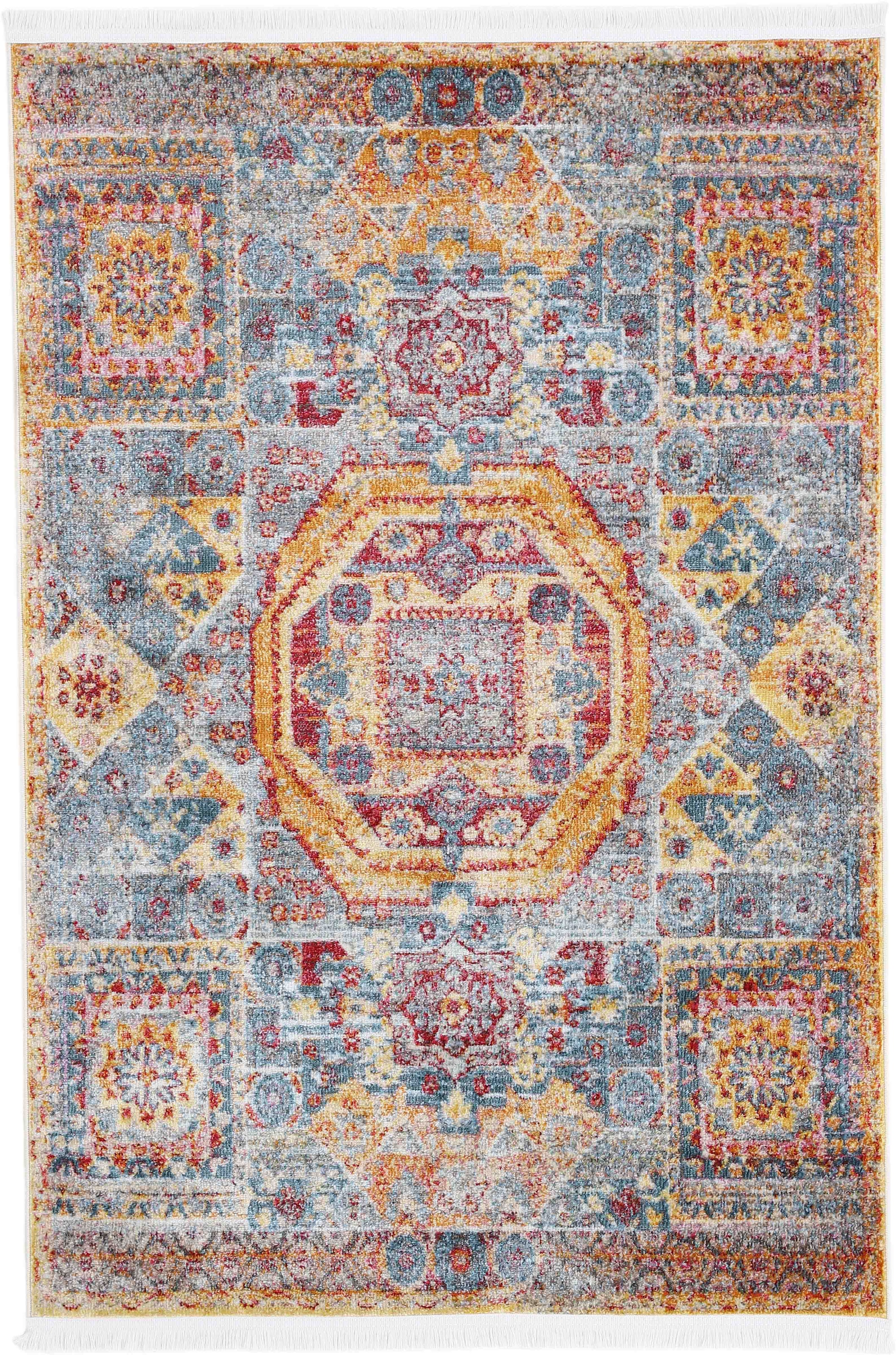 carpetfine Teppich »Helen«, rechteckig, 7 mm Höhe, Vintage Orient Look, Woh günstig online kaufen