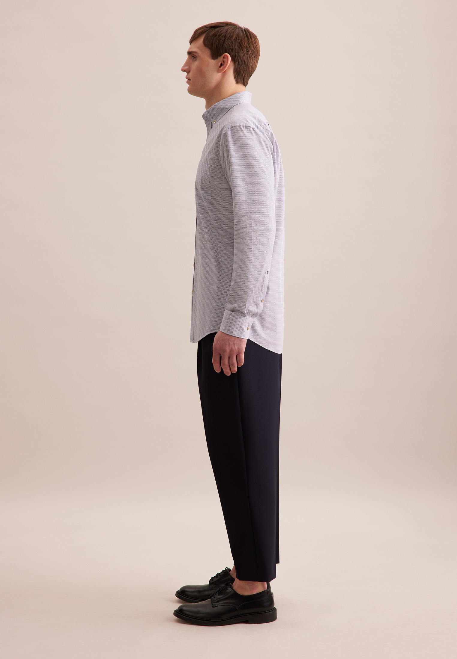 seidensticker Businesshemd »Regular« Regular 1/1 Button-Down-Kragen Druck