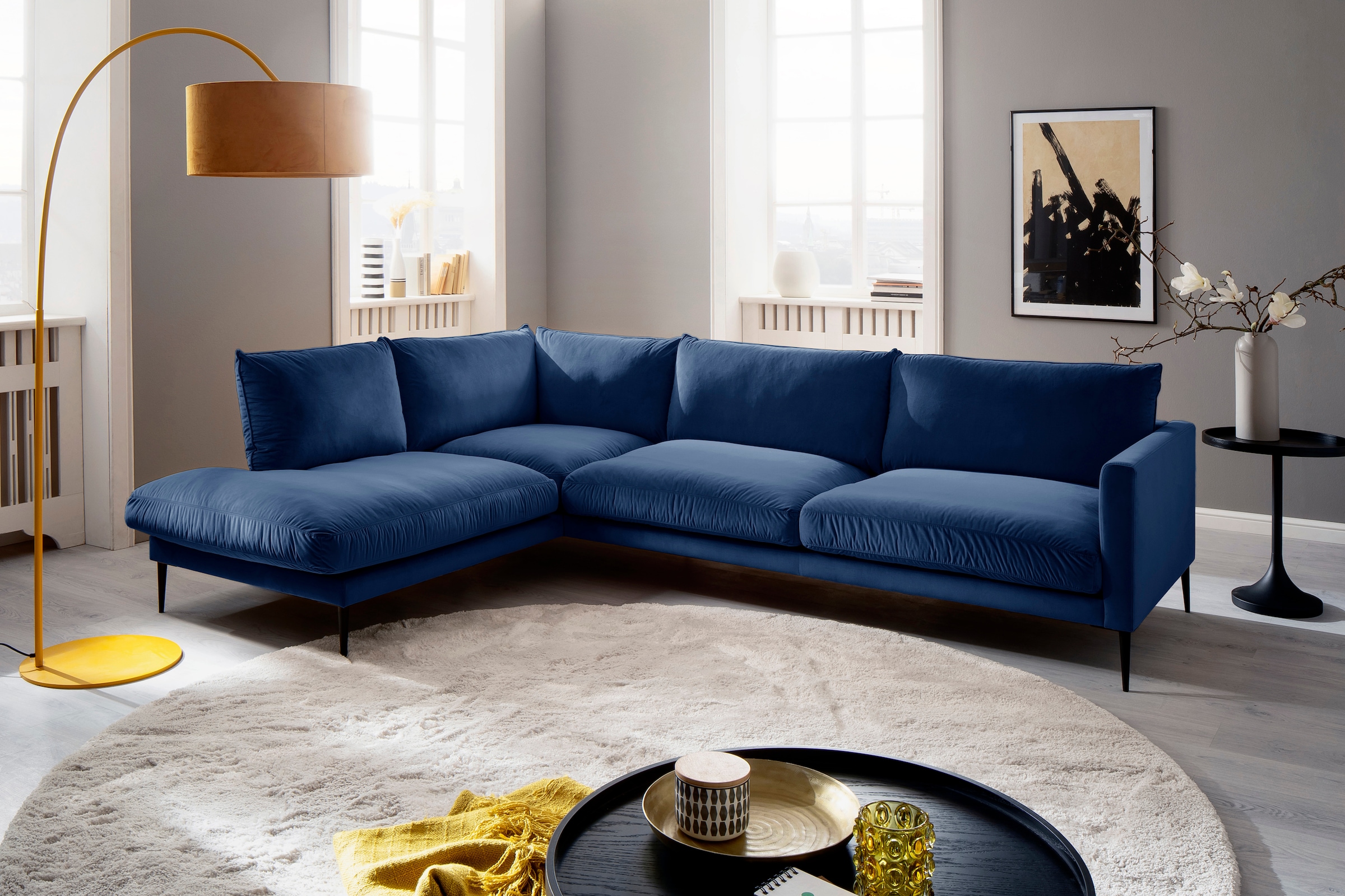 Trends by HG Polsterecke »Svea L-Form«, Ottomane rechts oder links, mit Met günstig online kaufen