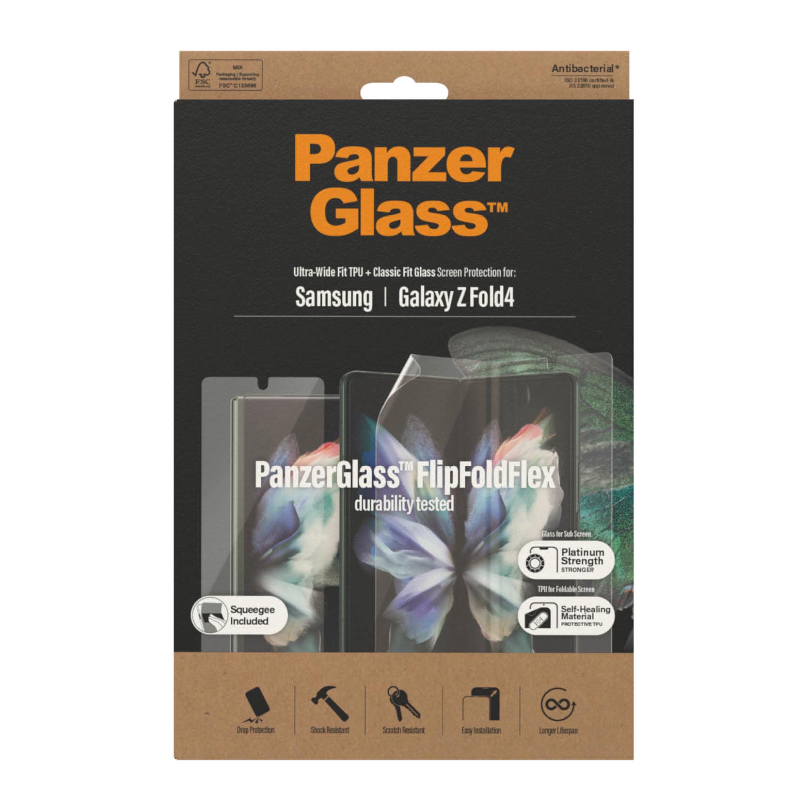 PanzerGlass Displayschutzglas »Screen Protector Ultra Wide Fit«, für Samsung Galaxy Z Fold4 5G-Samsung Galaxy Z Fold5, passend für Samsung Galaxy Z Fold4 5G, Z Fold5