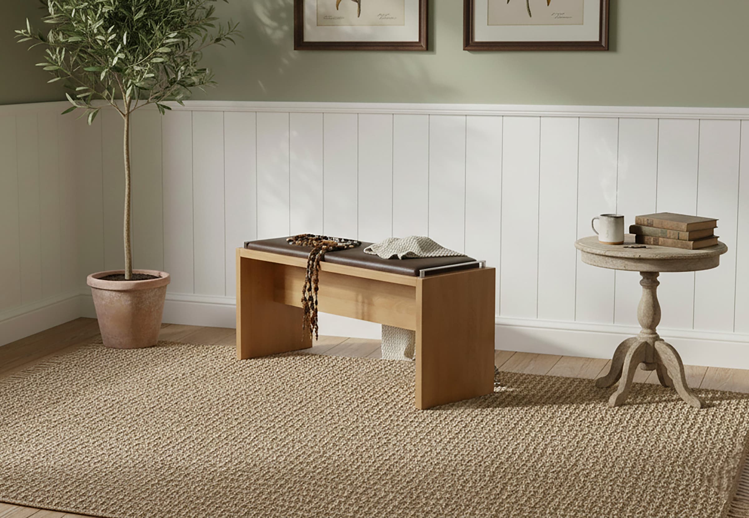 WIEMANN Polsterbank »Lausanne, Sitzbank, Bettbank gepolstert, Erle-Nachbildung« 120 x 53 x 40 cm (B/H/T), MADE IN GERMANY,  Sitzauflage Kunstleder mocca