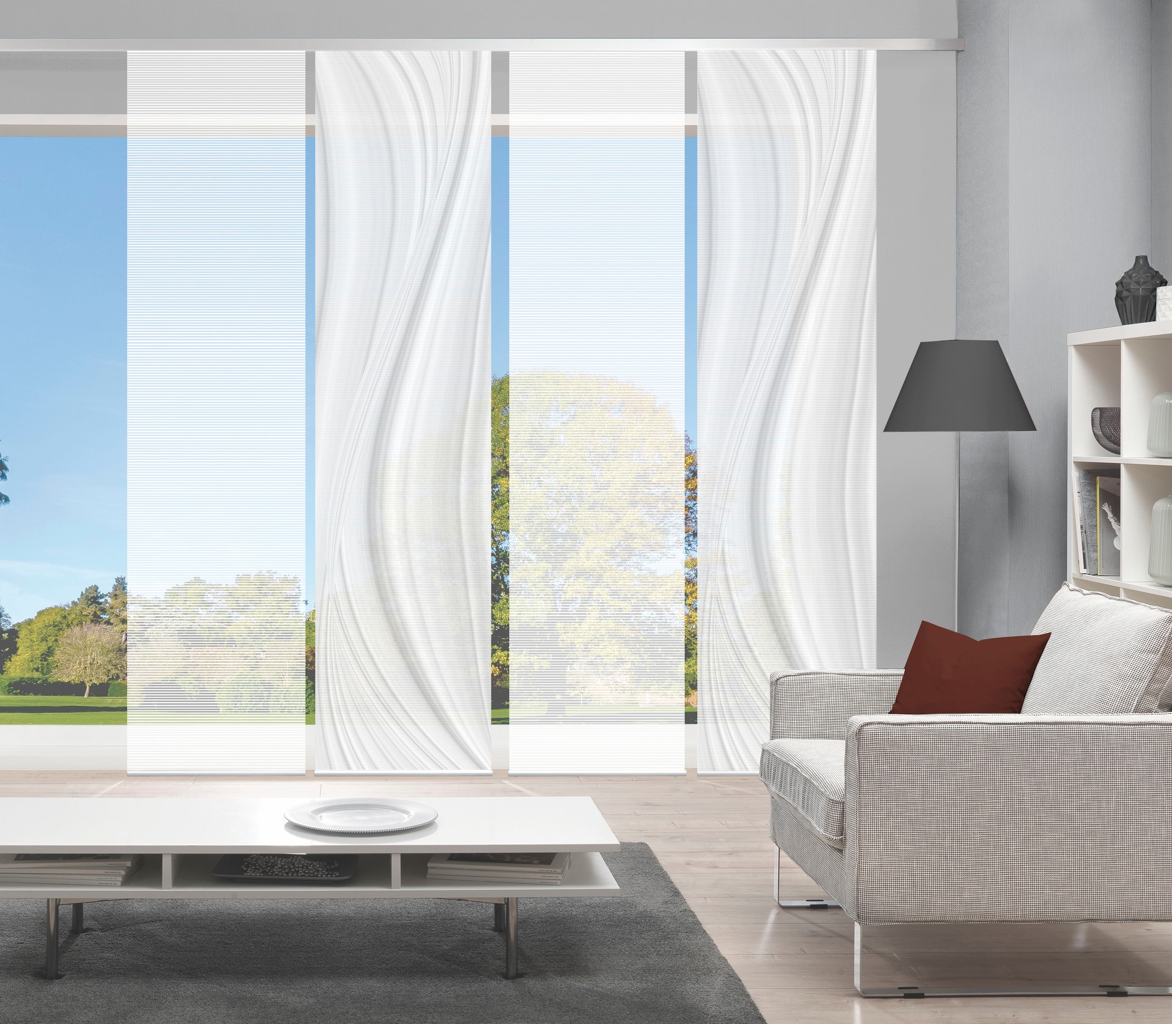 Vision S Schiebegardine »LAURINA 4er SET« Paneelwagen 4 Stk. tlg. Schiebevo günstig online kaufen