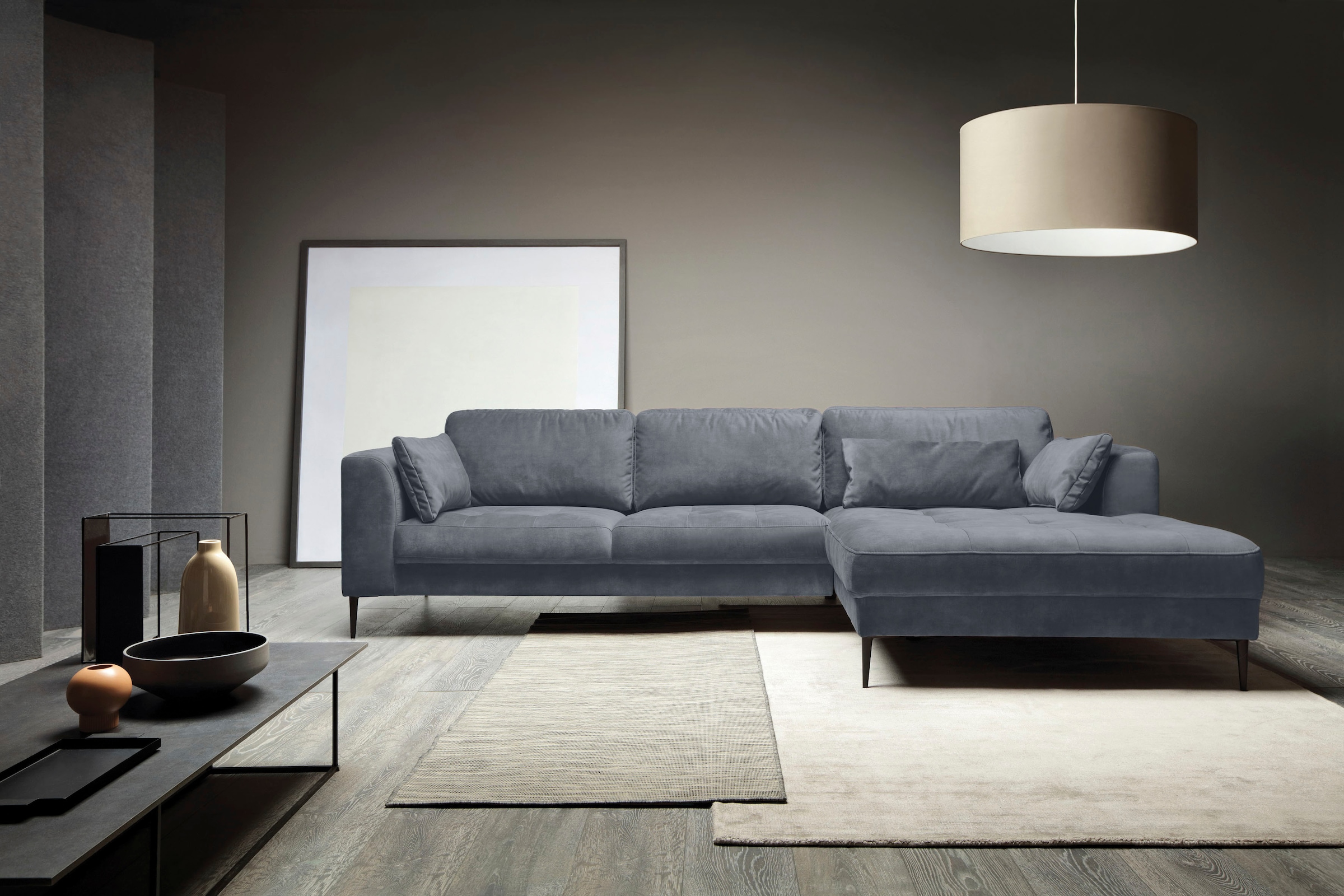 TRENDMANUFAKTUR Ecksofa »Luzi, wahlweise mit Schlaffunktion & Bettkasten. L günstig online kaufen