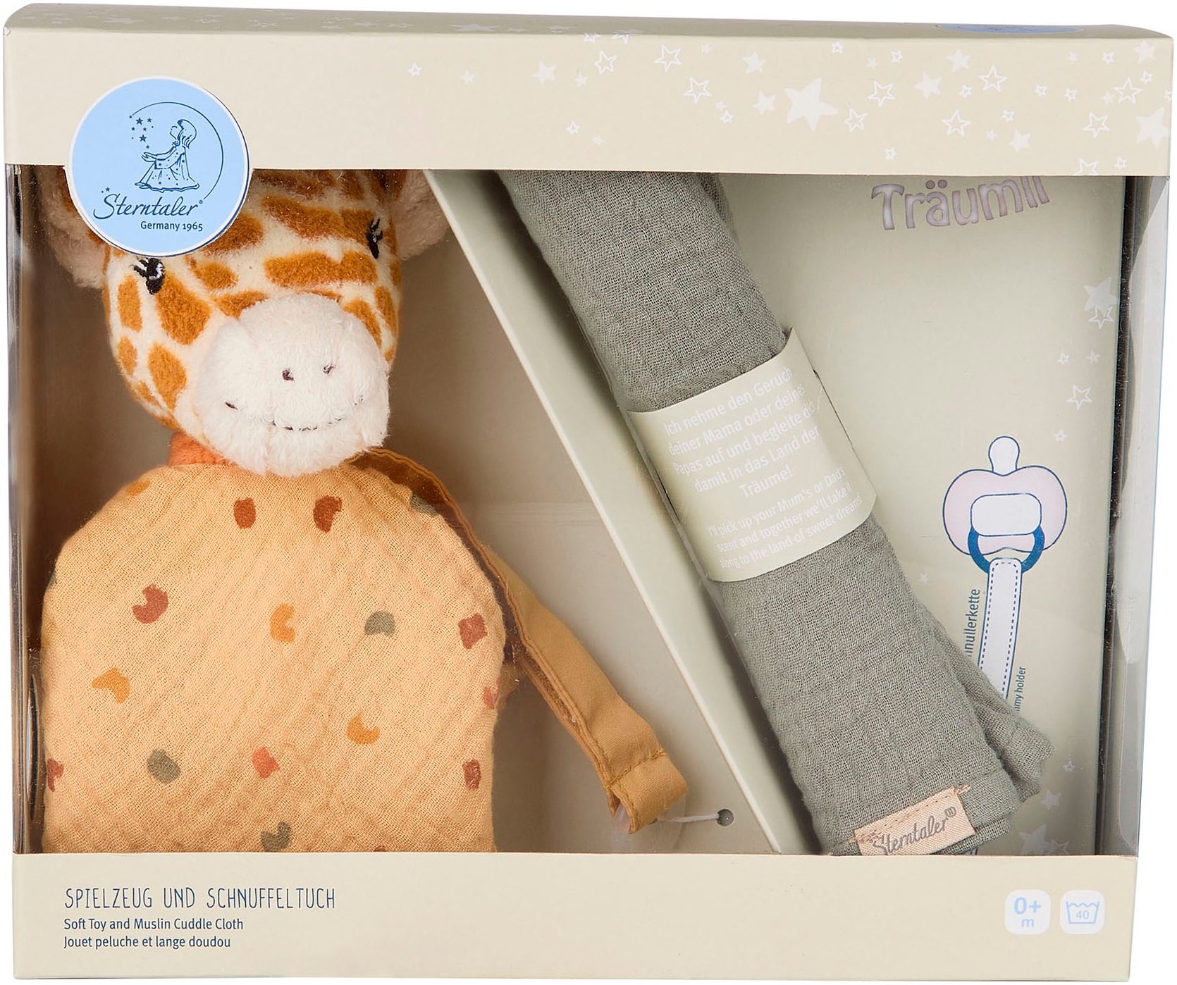 Sterntaler® Schmusetuch »Träumli-Set Giraffe Kaya«, (Set, 2 tlg.)