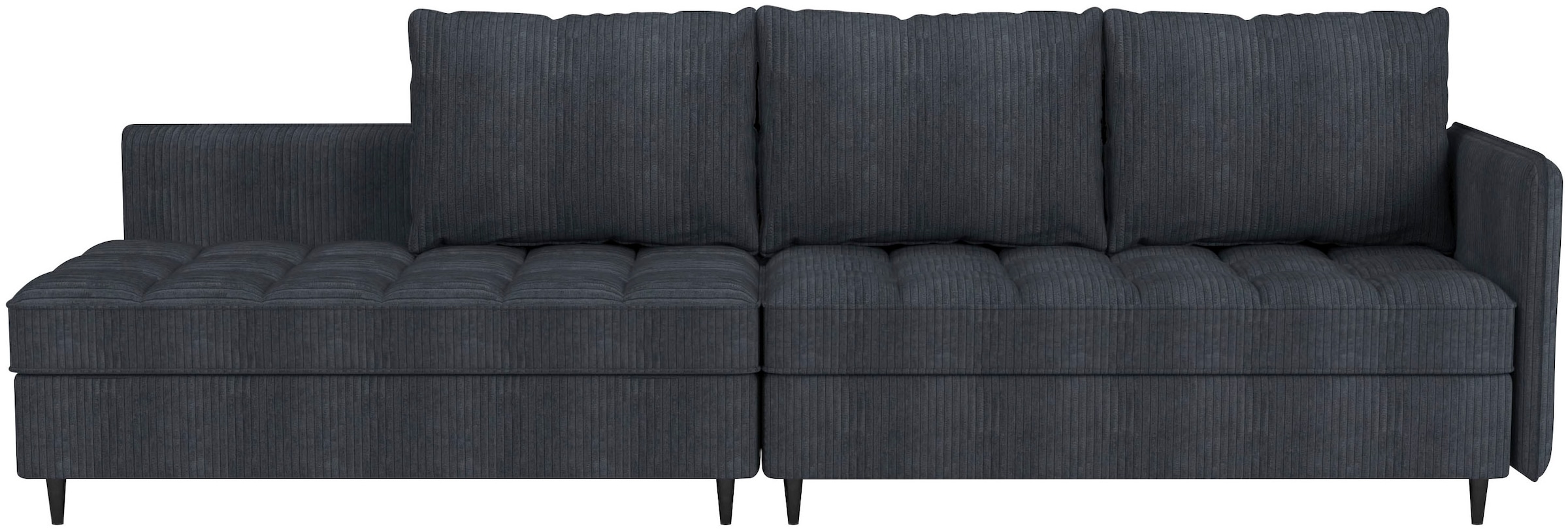 Dorel Home Ecksofa »LINDHUS, Sofa mit Hocker, 4 verschiedene Stellvarianten, L-Form«, Wohnlandschaft, mit Recamiere, großer Bettkasten, Cord, Chenille
