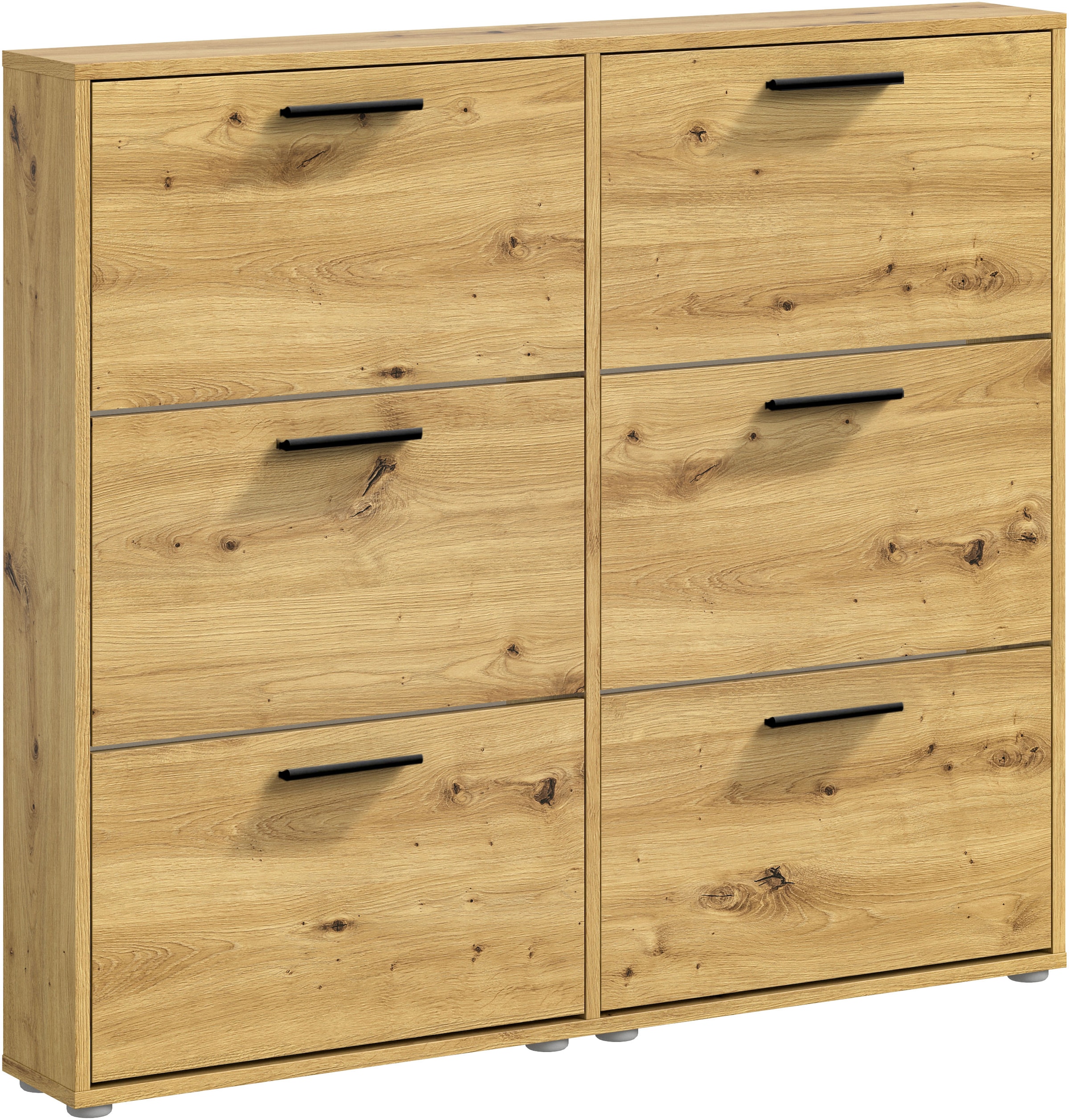 HBZ Schuhkommode »Sam Schuhkipper, Schuhschrank BxHxT 116x103x17 cm«, (1 St.), mit 6 Klappen