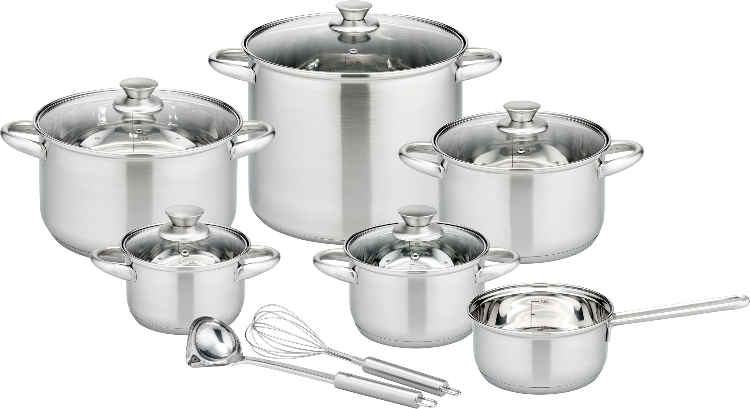 GSW Topf-Set »Rigo« Edelstahl Set, Kochtopf 14/16/20/24 cm, 1 Stielkasserol günstig online kaufen
