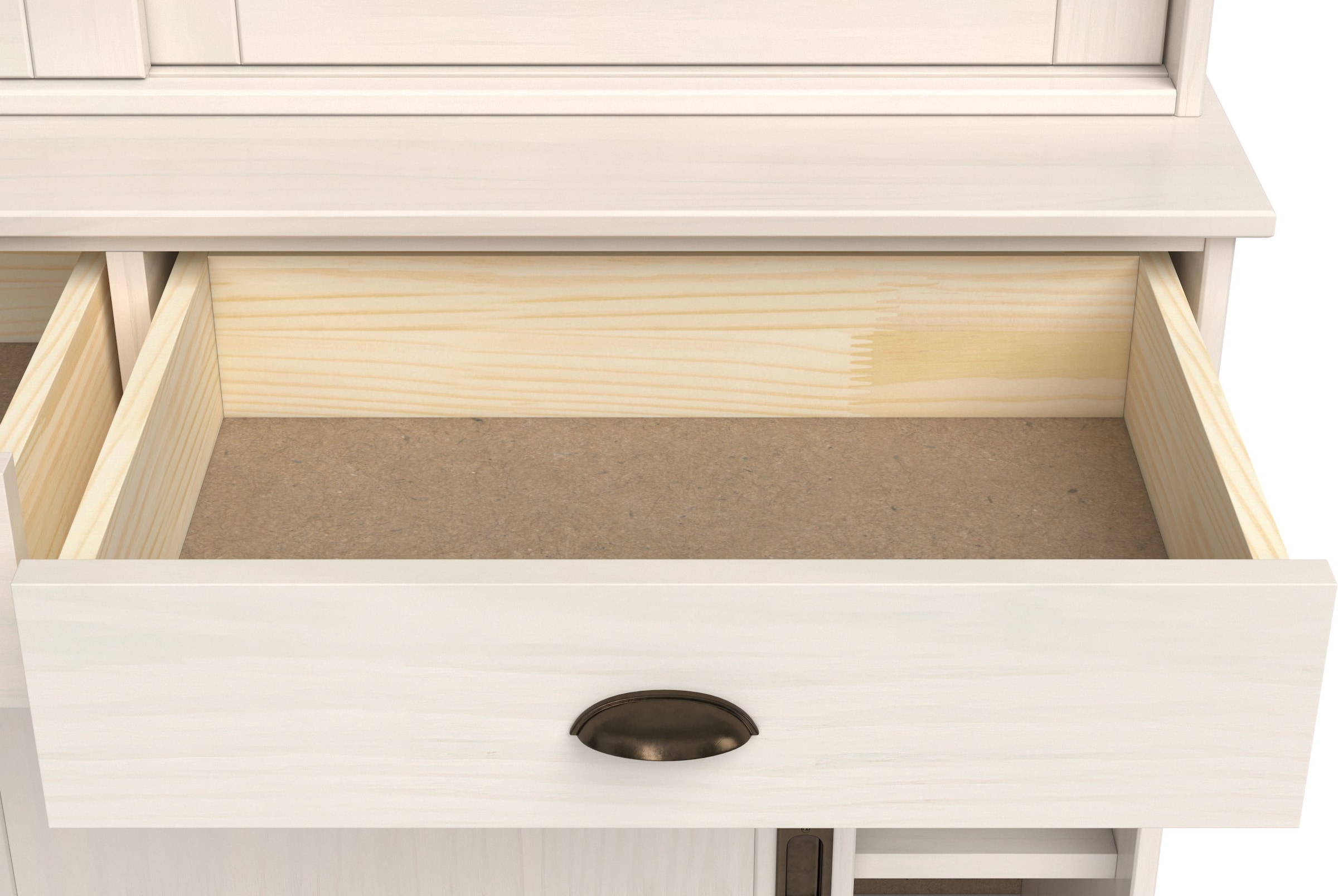 Home affaire Buffet »Schröder«, mit 6 Schiebetüren, davon 3 mit Glaseinsatz,Br.170 cm, Kiefer massiv
