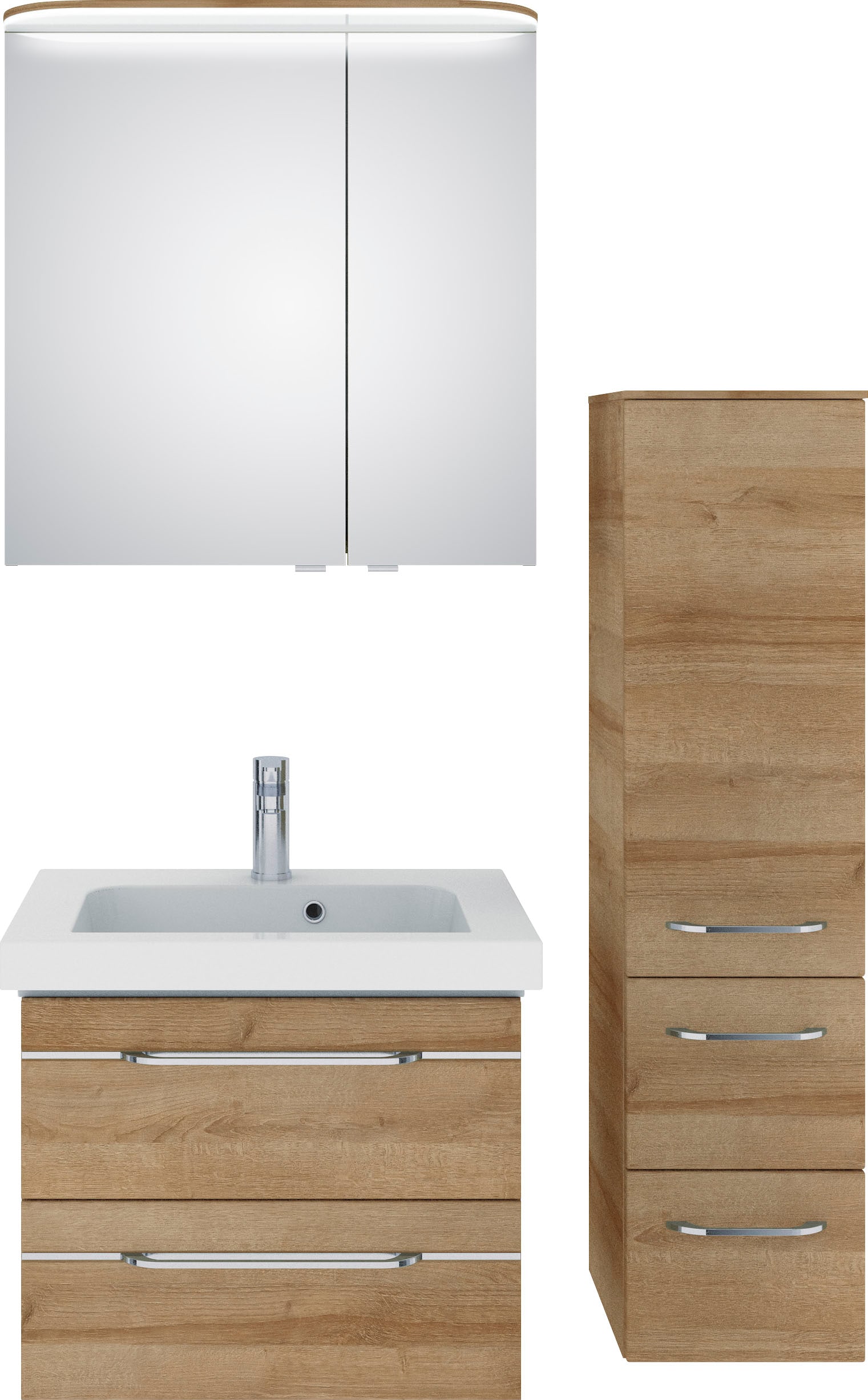 Saphir Badmöbel-Set »Balto Sprint 3-teilig, Mineralmarmor-Waschtisch mit LE günstig online kaufen