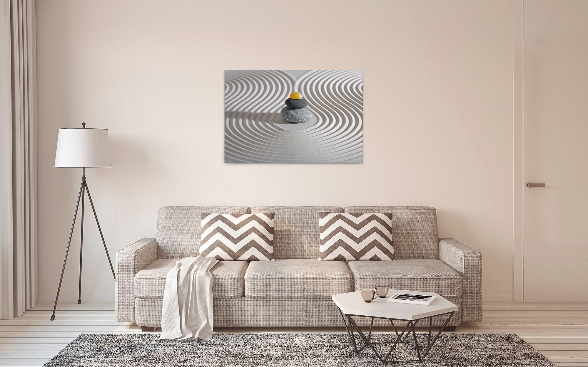 A.S. Création Leinwandbild »Hot Stone Spa«, Kunst-Gemälde-Kinder, (1 St.), Asiatisch Spa Steine Keilrahmen Entspannung Leinwand-Bild Wohnzimmer