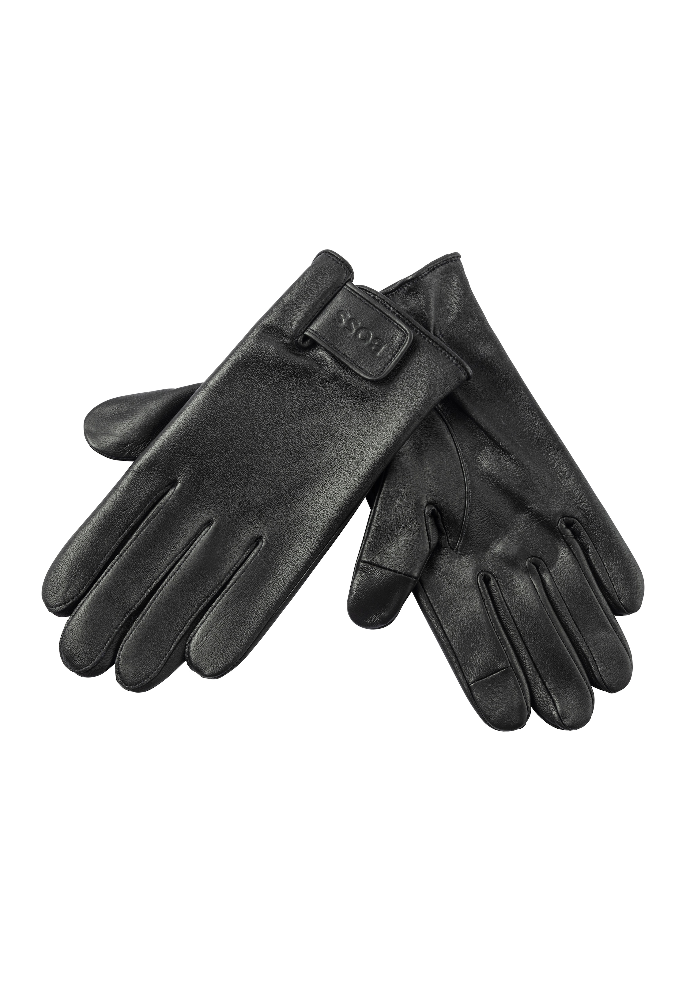 BOSS Lederhandschuhe »Helkop1«, mit Touch Tech Fingertips