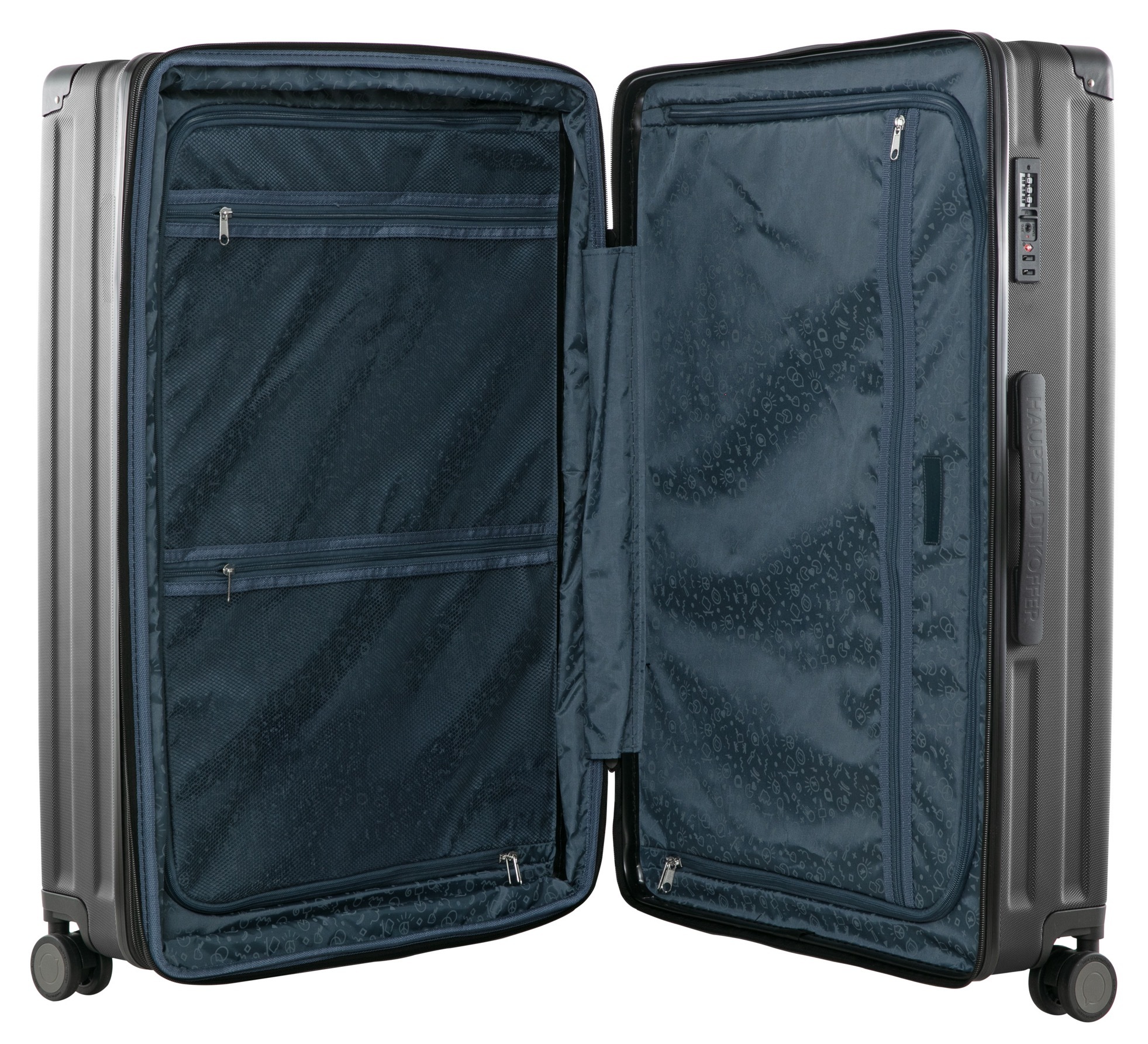 Hauptstadtkoffer Hartschalen-Trolley »Q-Damm, verschiedene Farben und Größen«, 4 Rollen, Hartschalenkoffer Reisekoffer Trolley mit TSA-Schloss