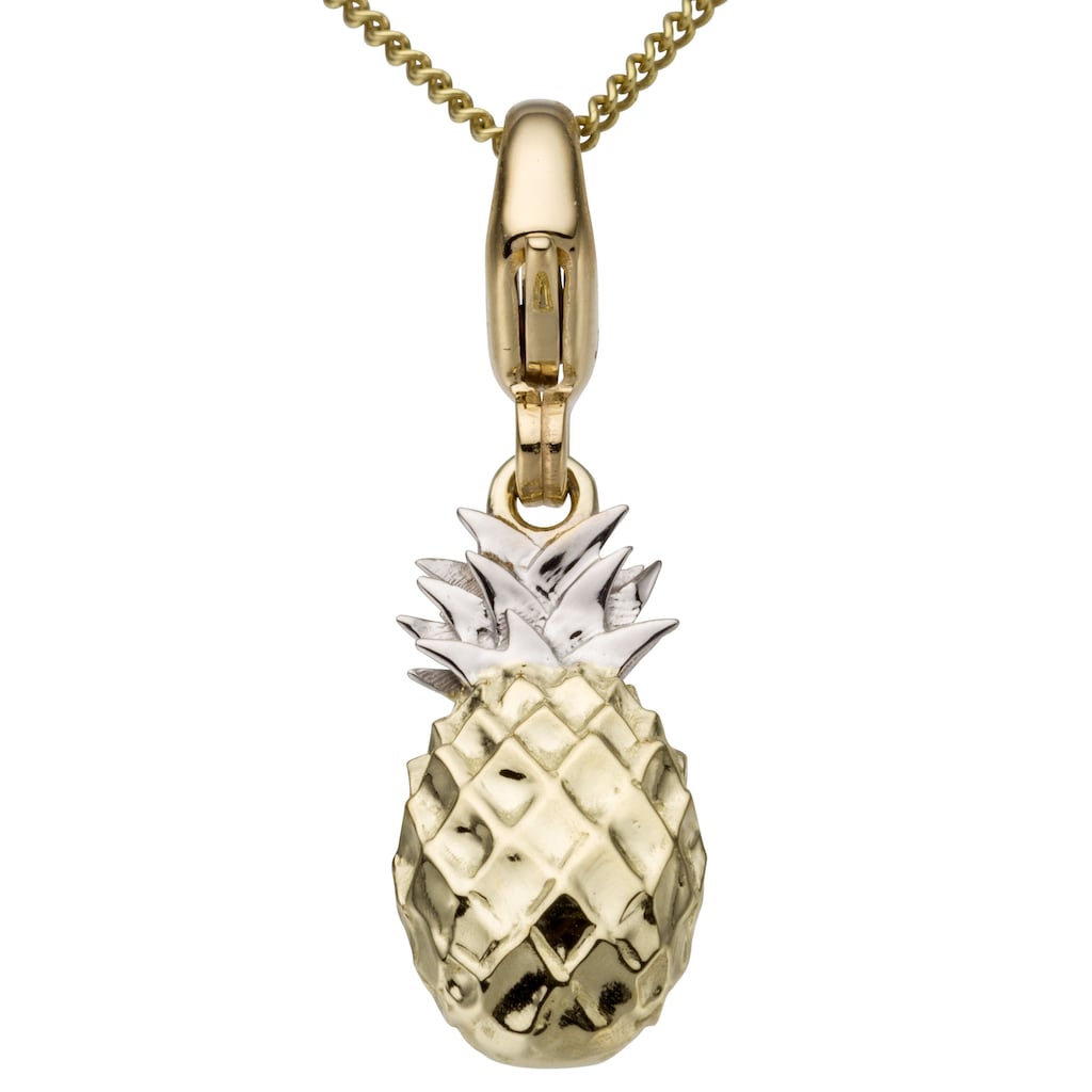 Firetti Charm-Einhänger »Schmuck Geschenk Gold 375 Halskette Charmarmband Gold-Charm Ananas«