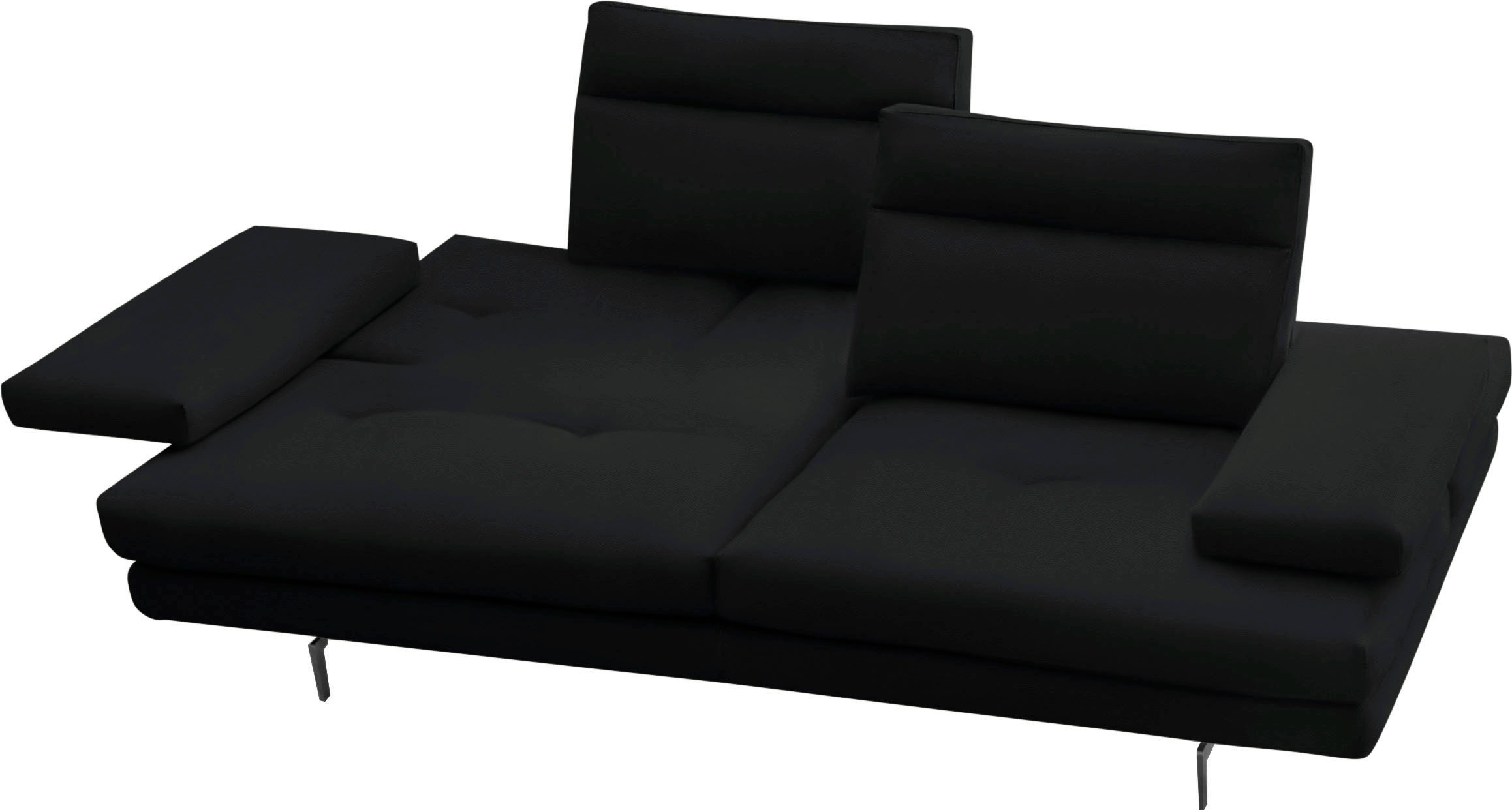 CALIA ITALIA 3,5-Sitzer »Toby Wing, italienisches Designsofa, super bequem, Megasofa«, inkl. Sitztiefenverstellung und Armteilfunktion, Füße in Schwarz matt