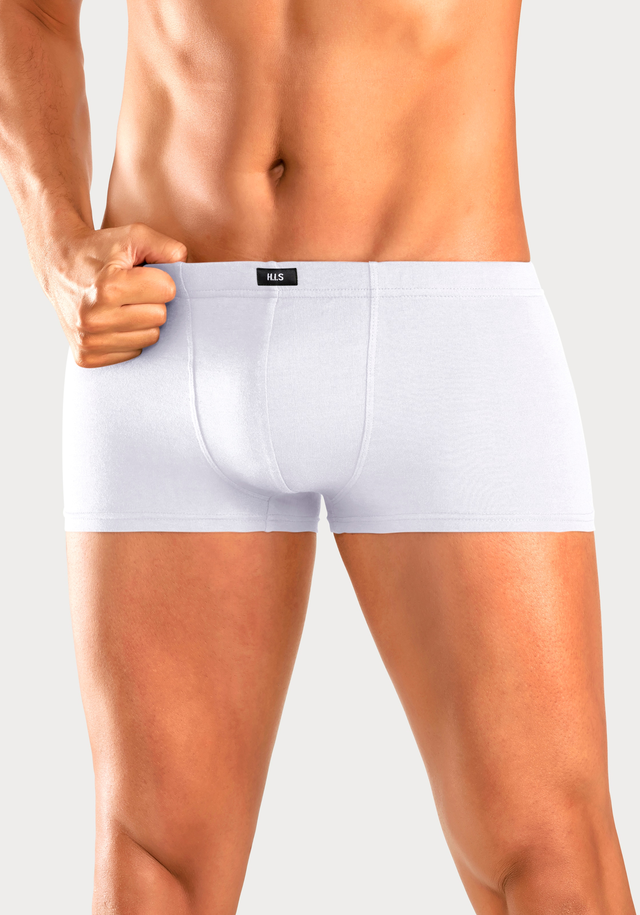 H.I.S Boxershorts »Unterhose für Herren«, (Packung, 5 St.), in Hipster-Form aus Baumwollstretch