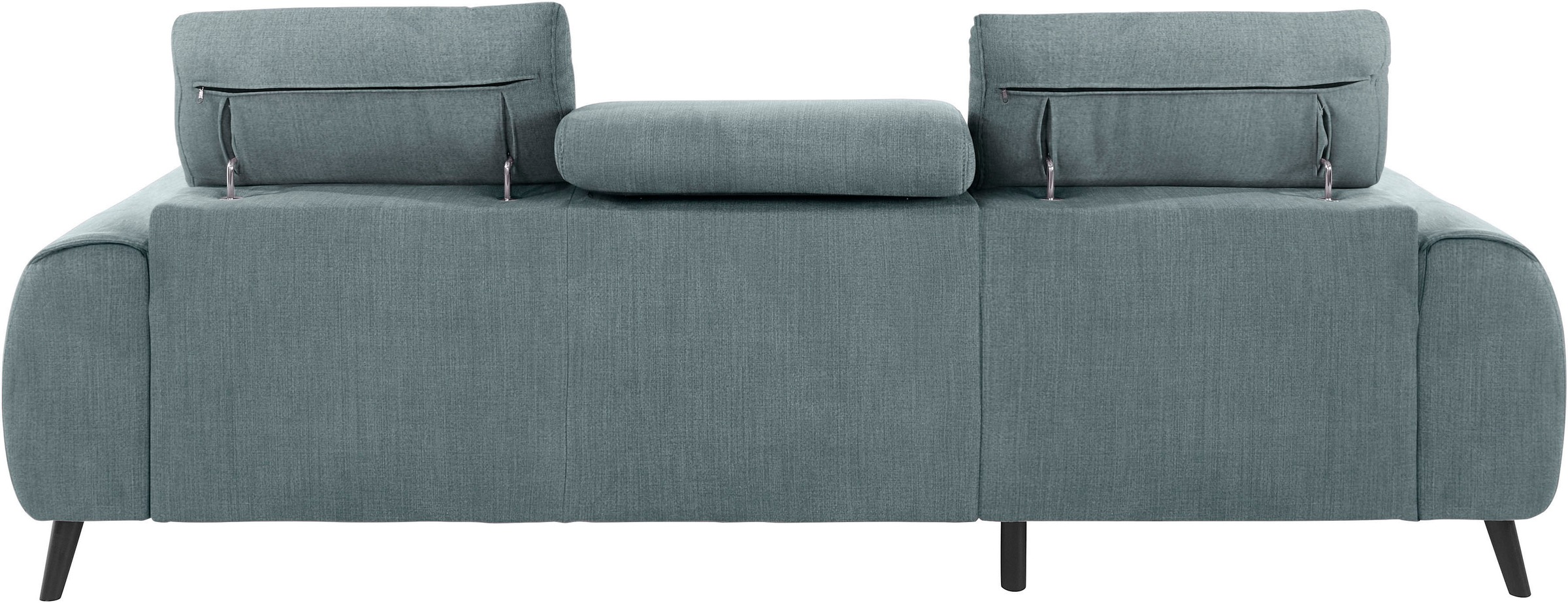 COTTA Ecksofa »Mia L-Form mit 3 Zierkissen«, wahlweise mit Bettfunktion, Bettkasten, Beleuchtung & Wireless-Charger