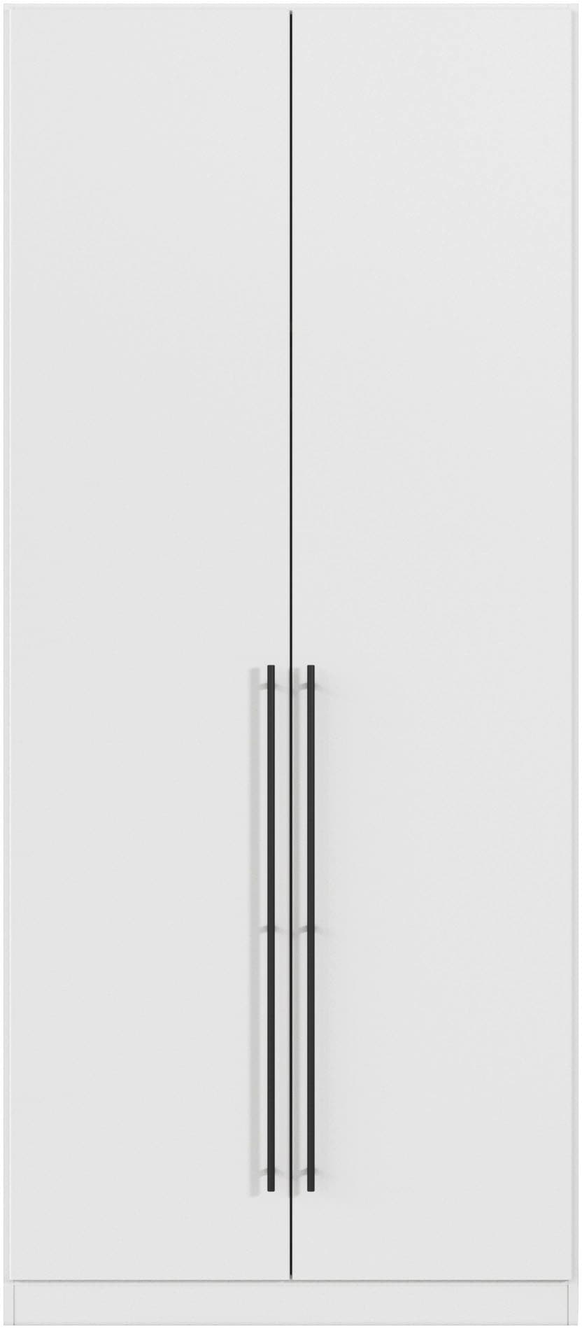 rauch Kleiderschrank, (in 3 verschiedenen Ausstattungen BASIC/CLASSIC/PREMIUM), mit hochwertigen Stangengriffen in Schwarz aus Metall MADE IN GERMANY