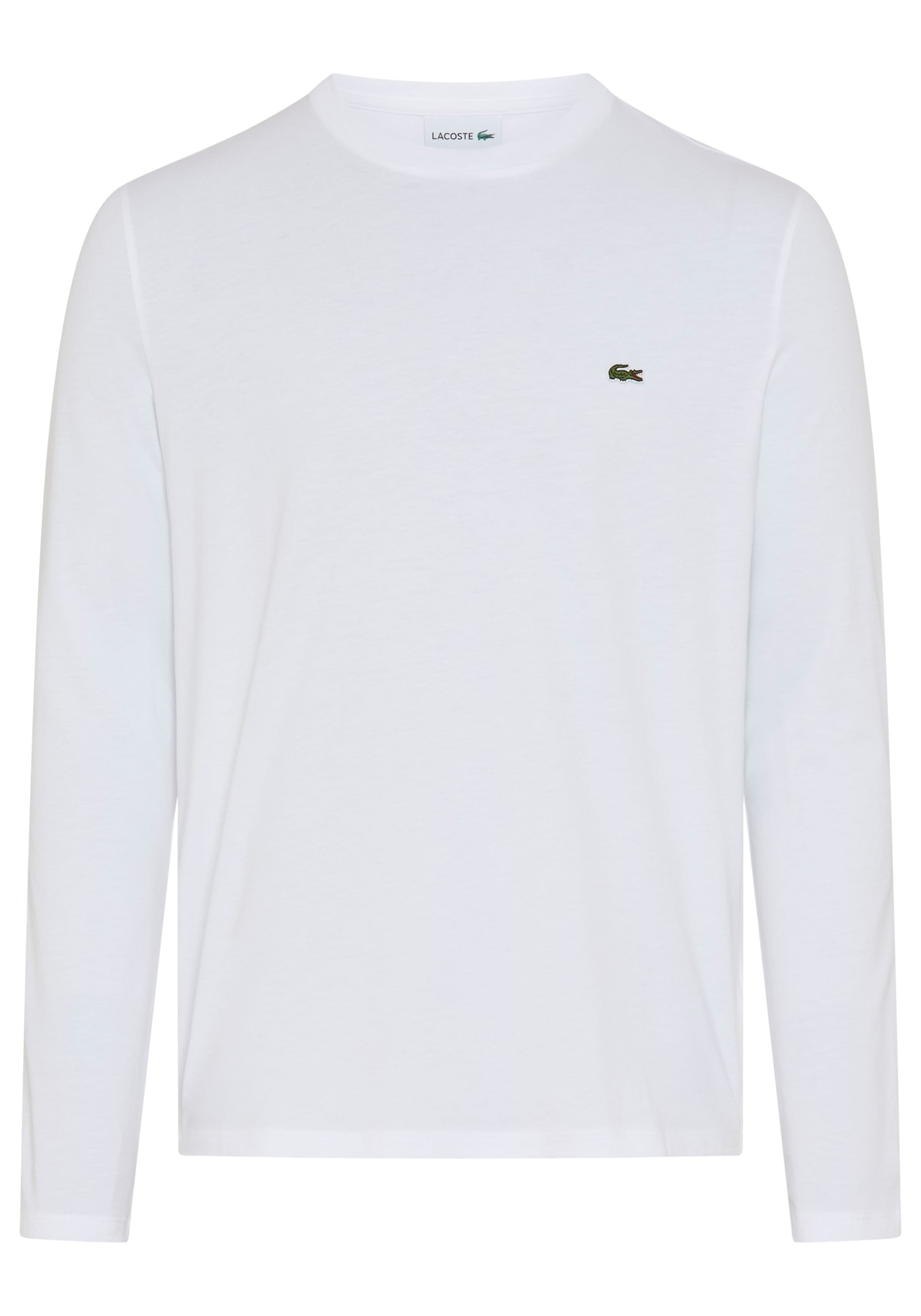 Lacoste Langarmshirt Rundhalsausschnitt, reine Baumwolle, Regular Fit