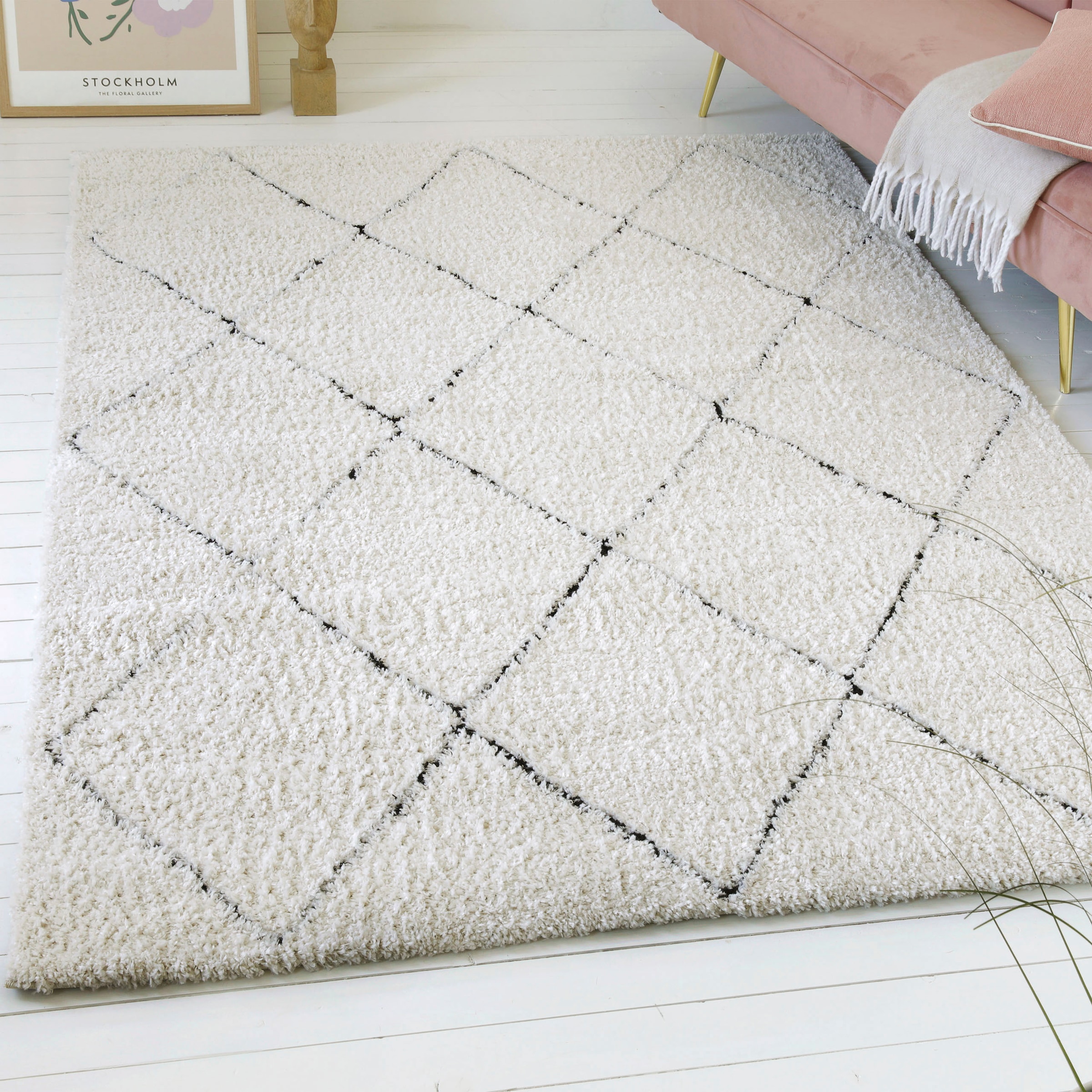 my home Hochflor-Teppich »Aveline, auch als Läufer erhältlich«, rechteckig, günstig online kaufen