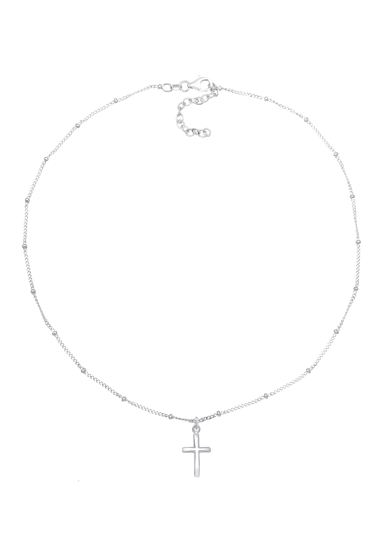 Elli Collier »Choker Kugelkette Kreuz Glaube 925 Silber«
