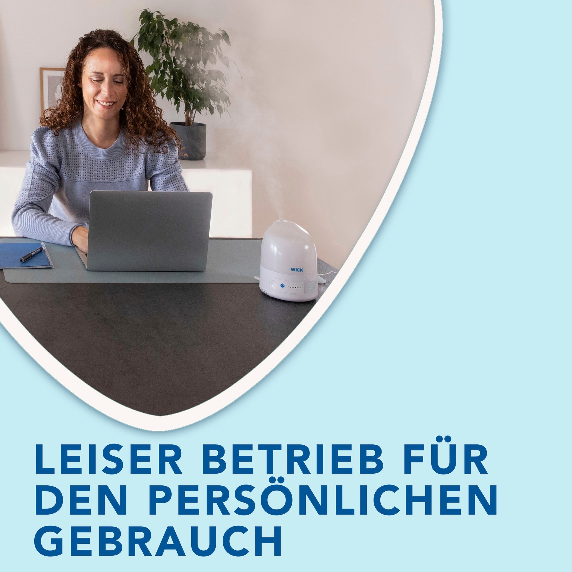 WICK Luftbefeuchter »Persönlicher Kaltluft-Ultraschall-Luftbefeuchter - WUL510« 0,7 l Wassertank UNSER KLEINSTER LUFTBEFEUCHTER: Kompakt, intuitiv, einfach zu bedienen