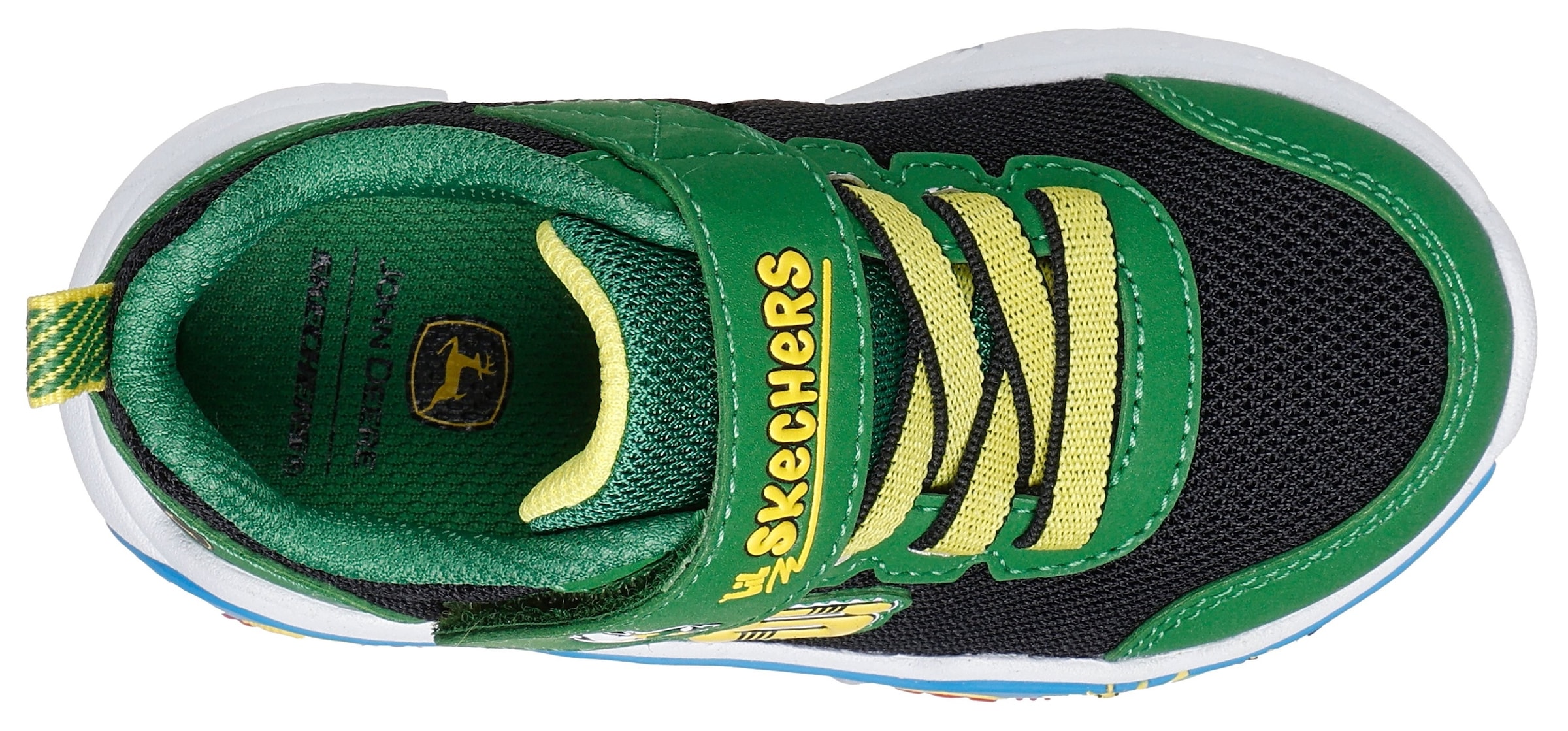 Skechers Sneaker »PLAY SCENE JOHN DEERE«, Klettschuh im John Deere Design, Größenschablone zum Download