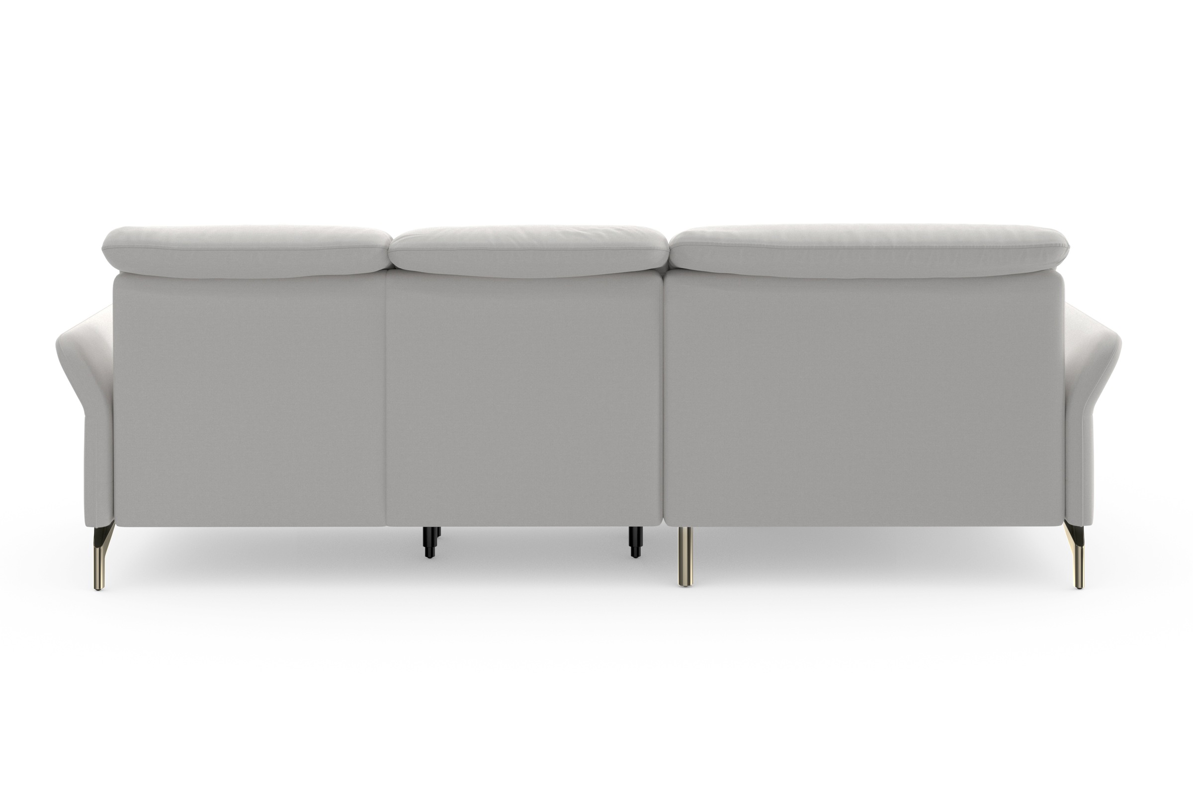 sit&more Ecksofa »Fashion L-Form«, wahlweise mit Kopfteilverstellung, Vorziehsitz, motorisch, Nickelfüße