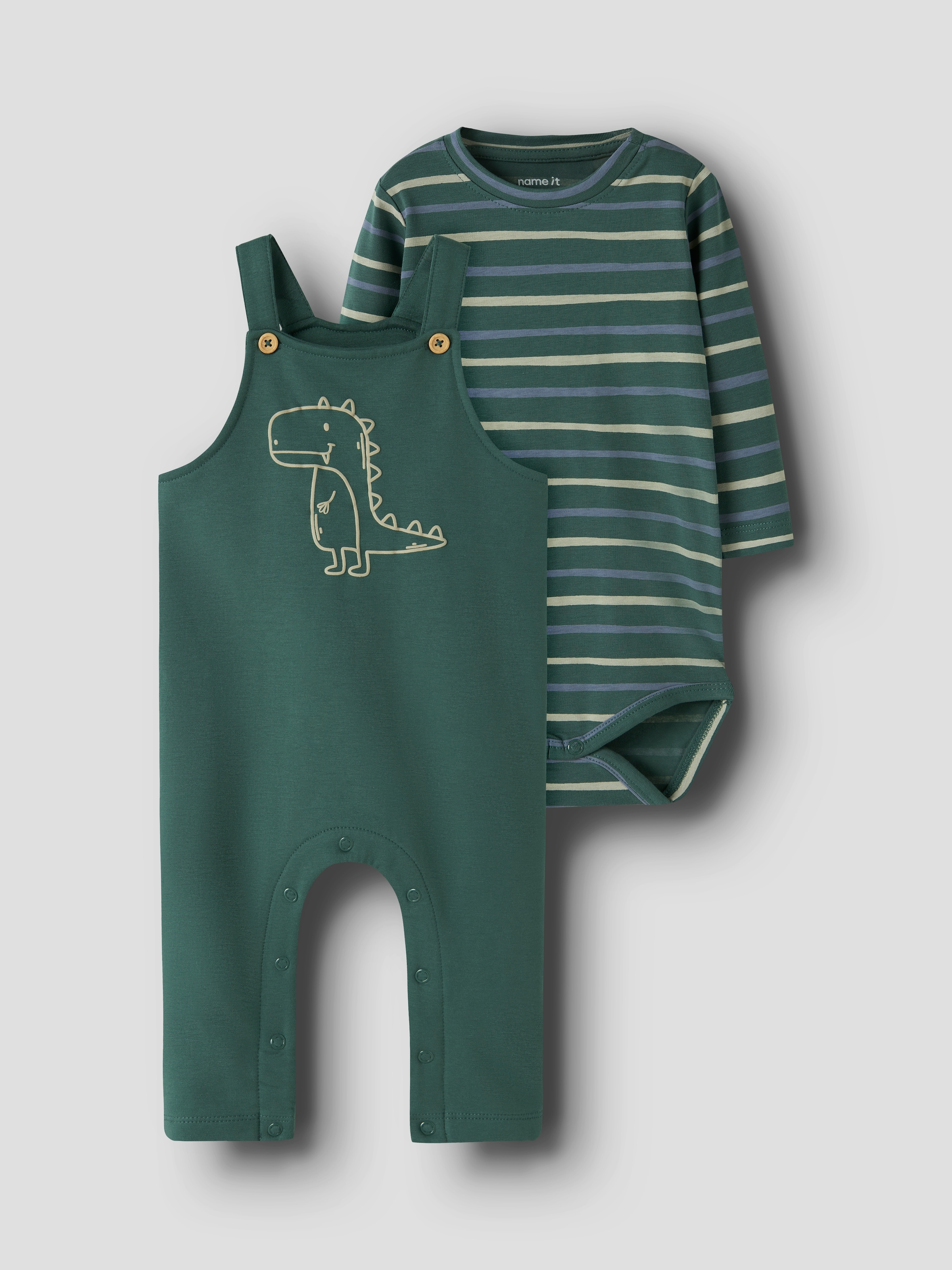 Name It Overall »NBMVONNE SWEAT OVERALL BOX BRU SET« Set, 2 Stk.