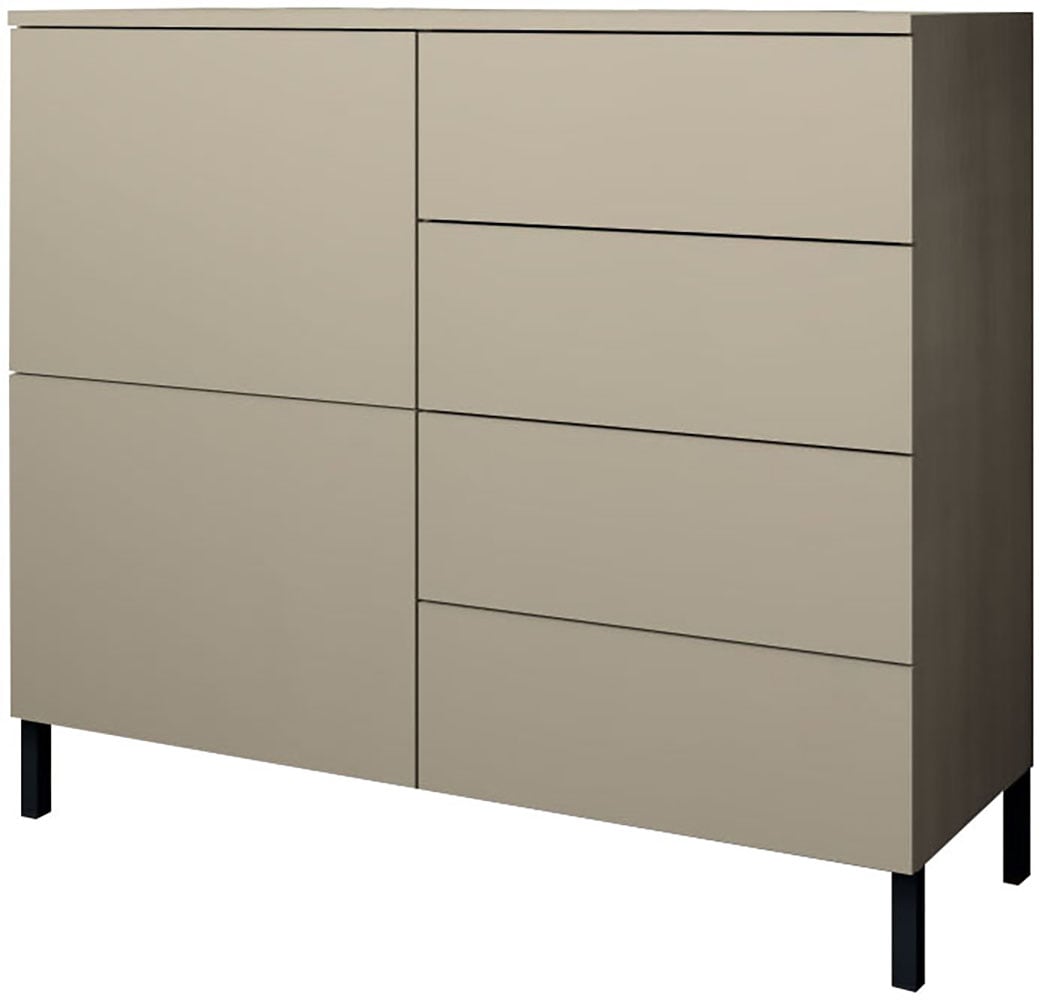 borchardt Möbel Kommode »Haama, modern, grifflos, Metallfüße, praktisch,  2 Türen« Push-To-Open, verstellbare Einlegeböden, viel Stauraum, Breite 93cm