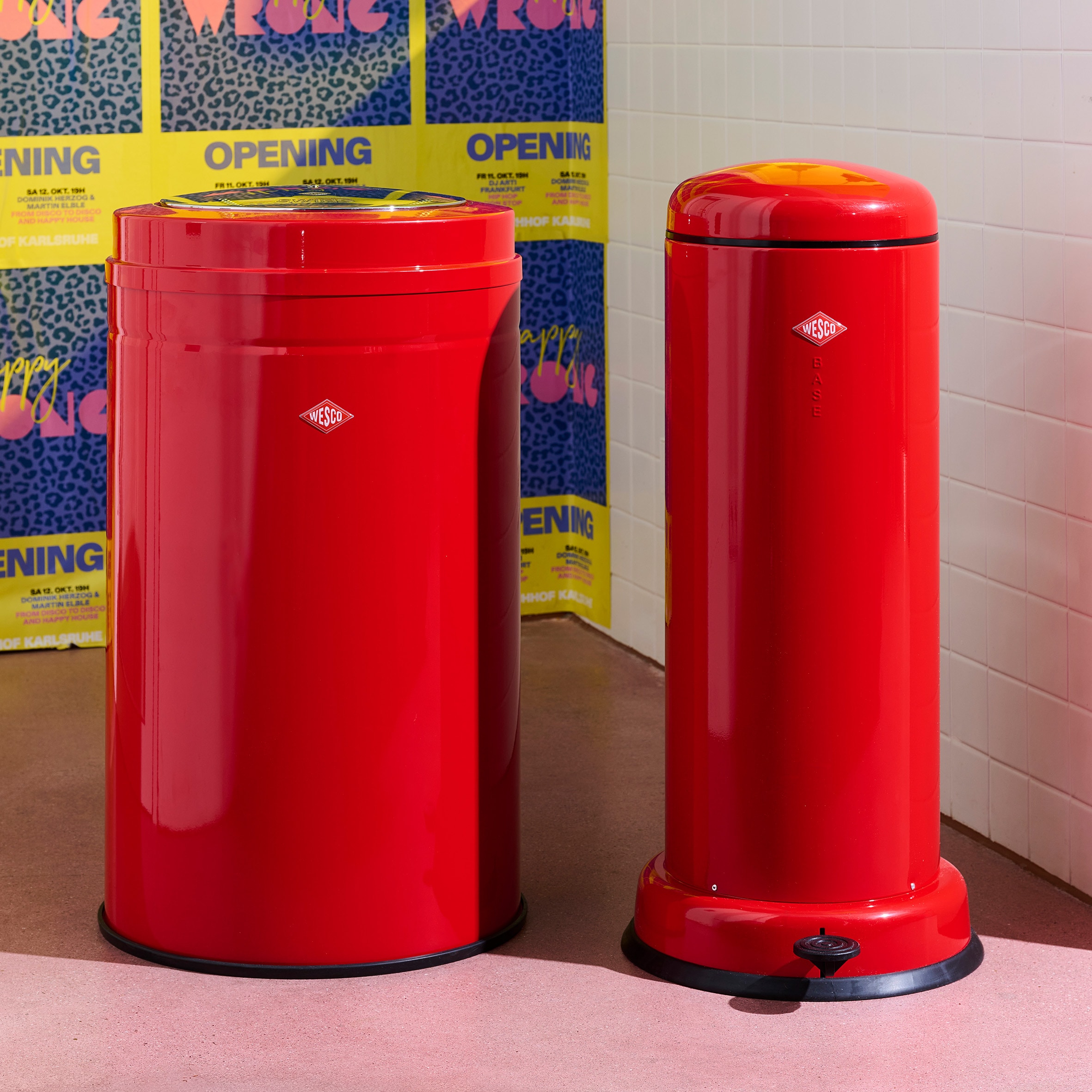 WESCO Mülleimer »Baseboy«, 1 Behälter, Abfallsammler mit Dämpfer + Dämpferhalterung 20 Liter