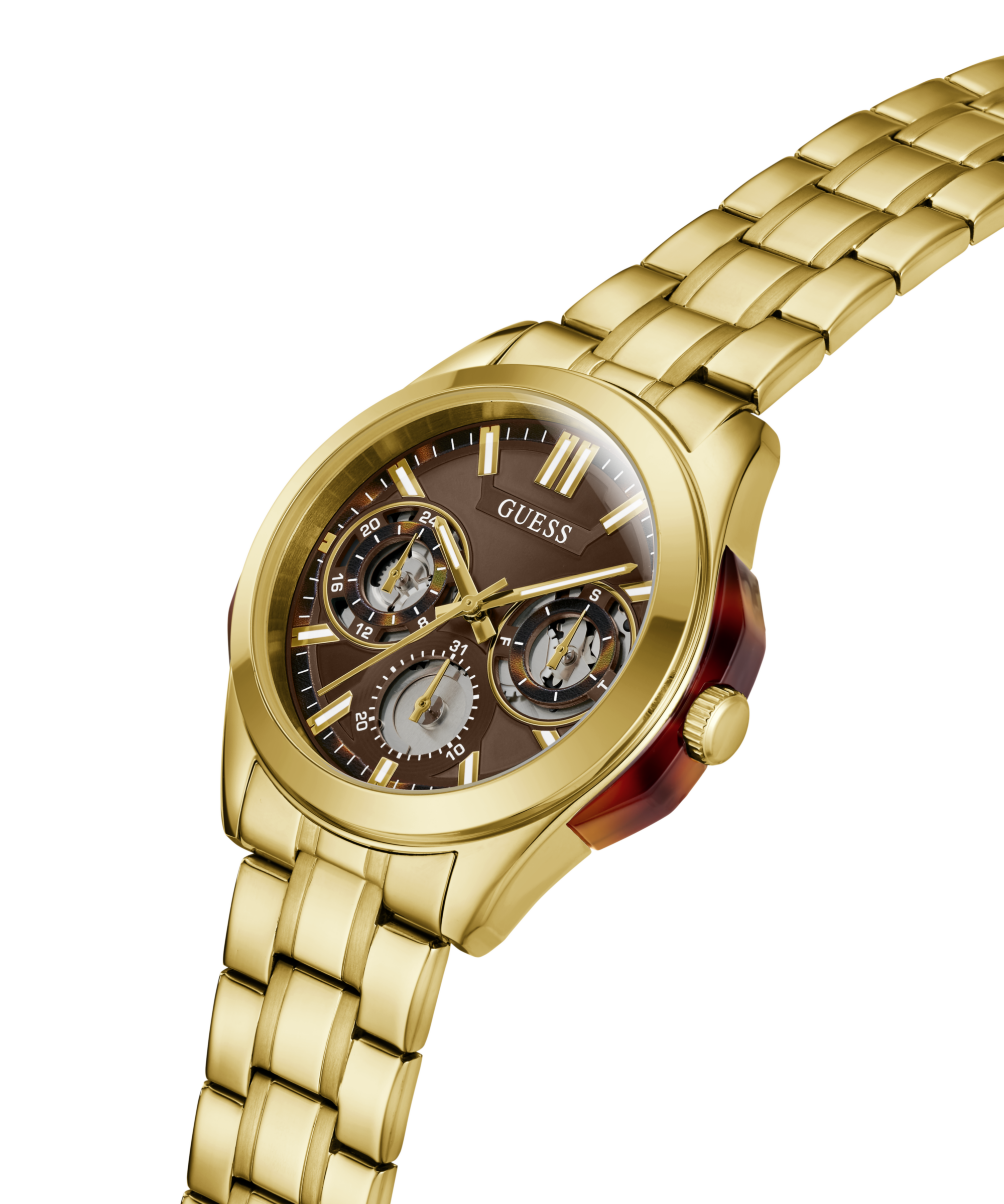 Guess Multifunktionsuhr »NIGEL« Quarzuhr, Armbanduhr, Herrenuhr, Edelstahlarmband, analog, Tag