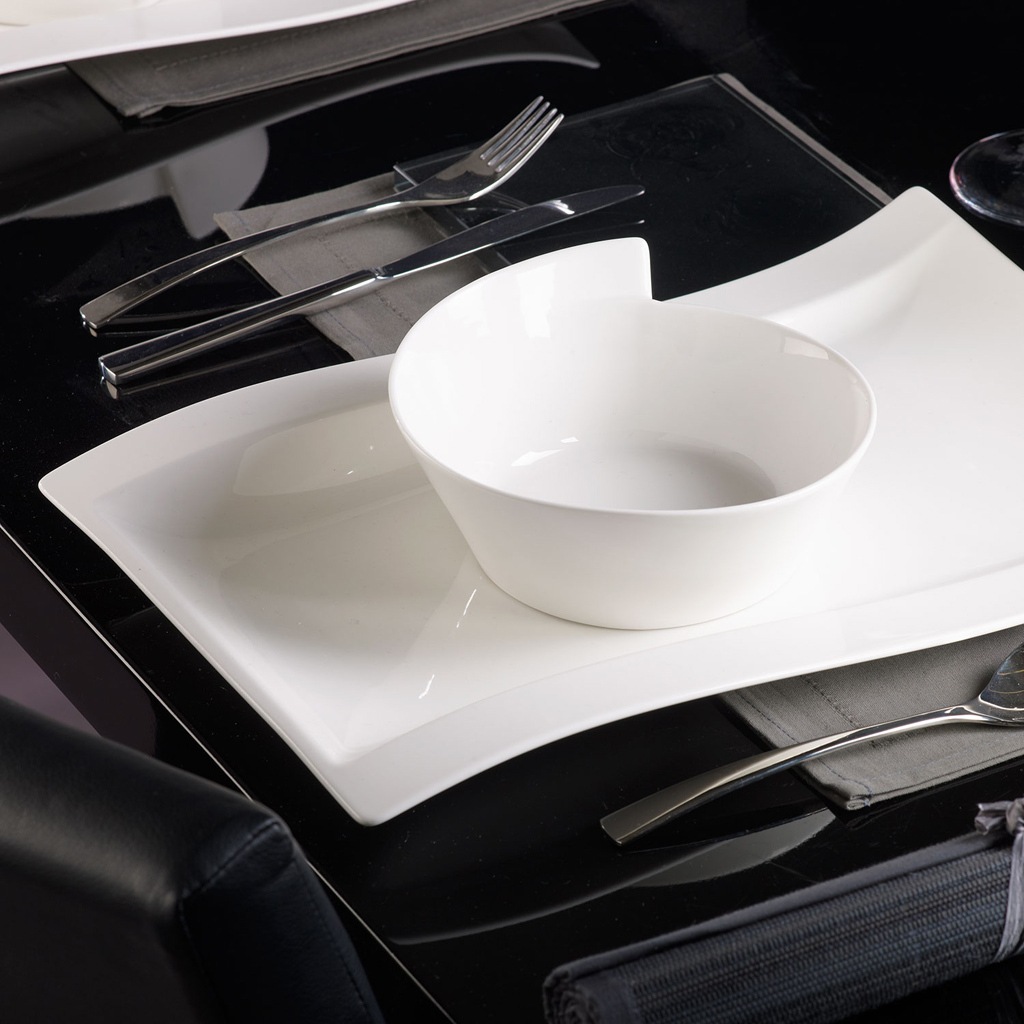 Villeroy & Boch Speiseteller »Gourmetteller NewWave 33 x 24 cm 4er Set weiß günstig online kaufen
