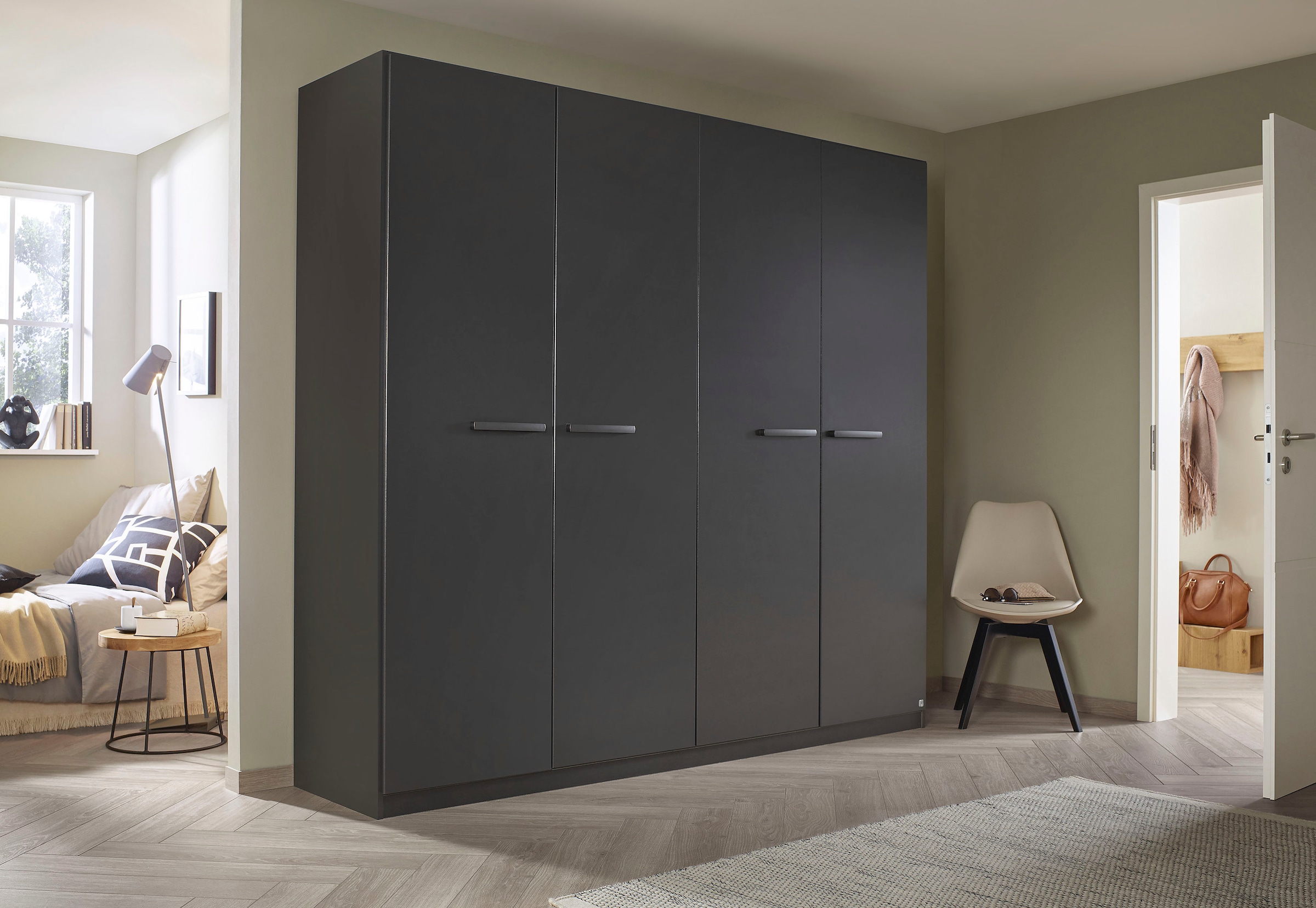 rauch Drehtürenschrank »Kleiderschrank Schrank Garderobe Garderobenschrank Stauraumwunder MODI«, optional mit Spiegel MADE IN GERMANY