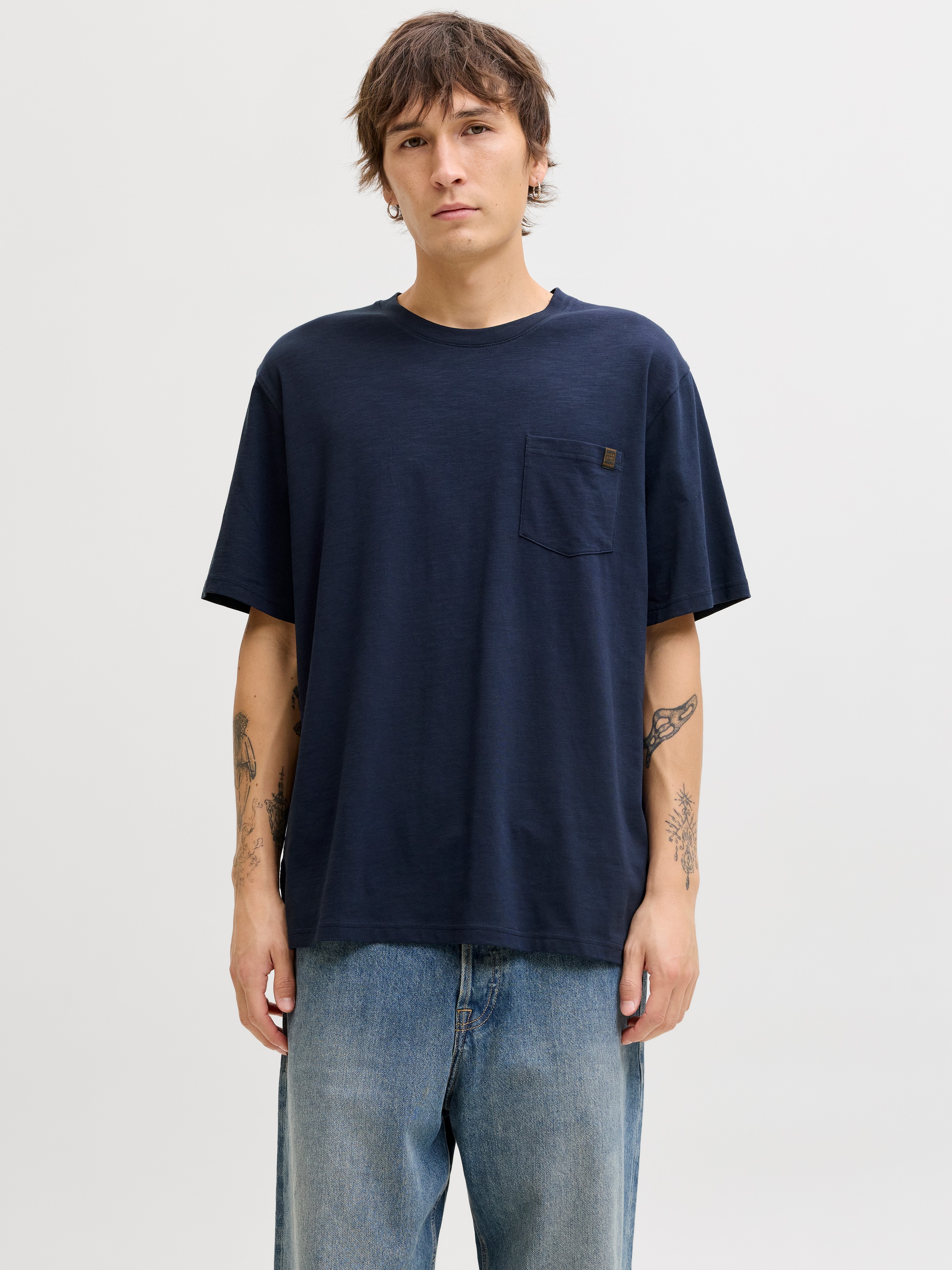 Jack & Jones Kurzarmshirt »JJEDOVER SLUB TEE SS NOOS« Baumwollmischung, relaxed fit