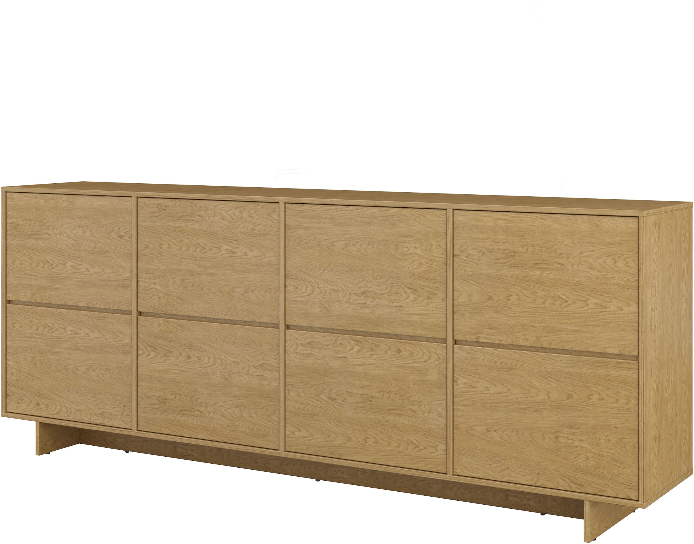 OTTO home Sideboard »Tatami, Stilvolle, moderne grifflose Kommode 4 Türen, Breite 220cm« Anrichte mit viel Stauraum, Böden verstellbar, push-to-open-Funktion