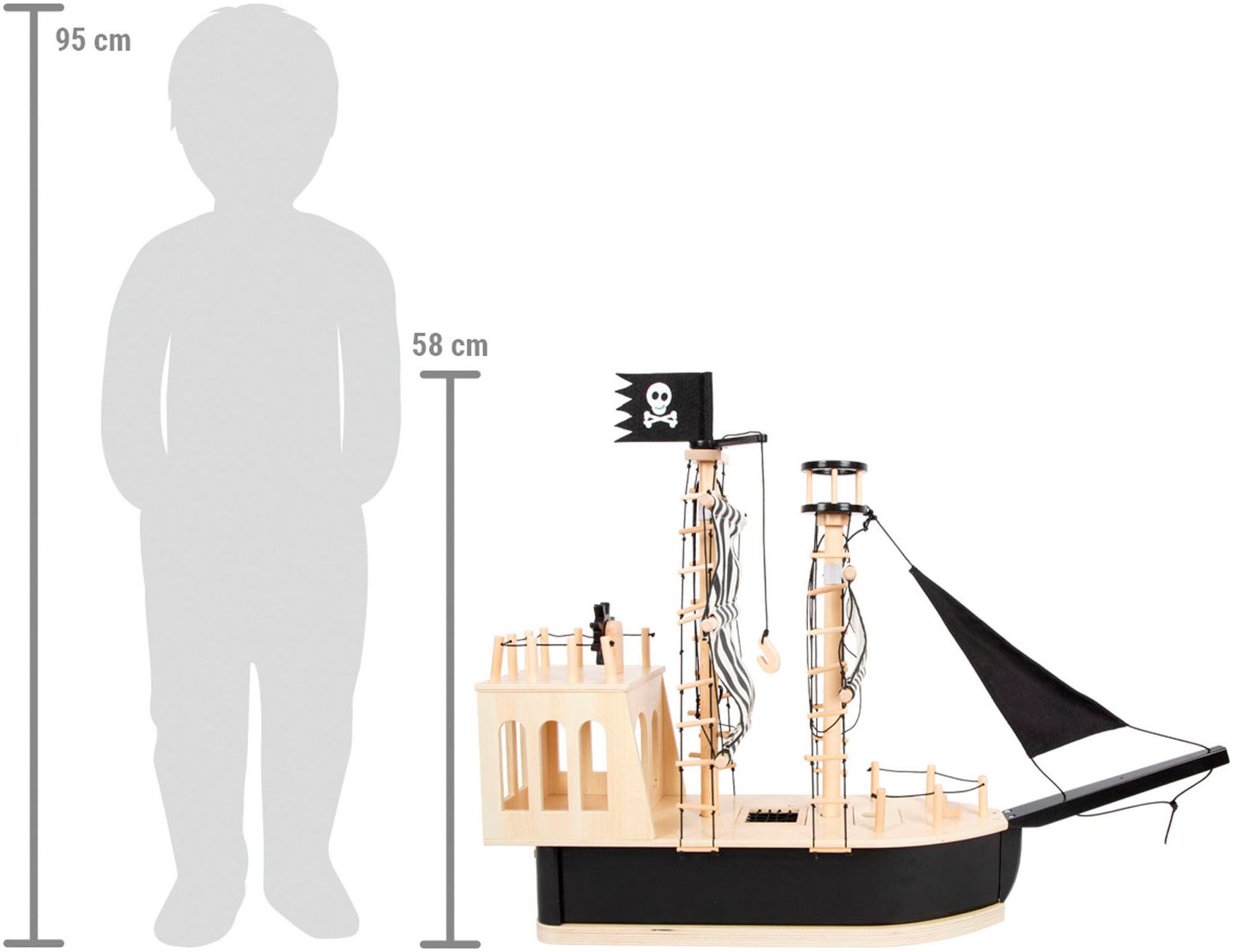Small Foot Spielzeug-Schiff »Piratenschiff, aus Holz«