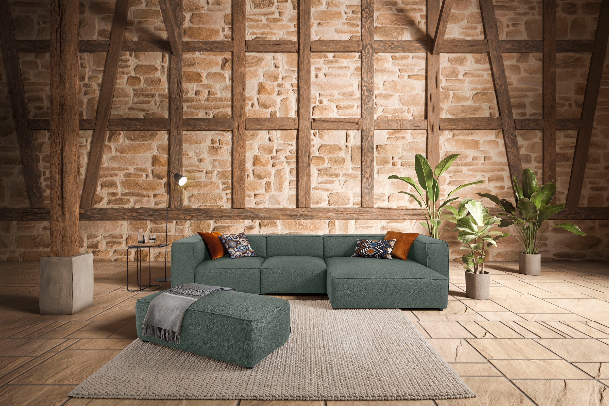 W.SCHILLIG Hocker »around-the-block«, mit eleganter Biese