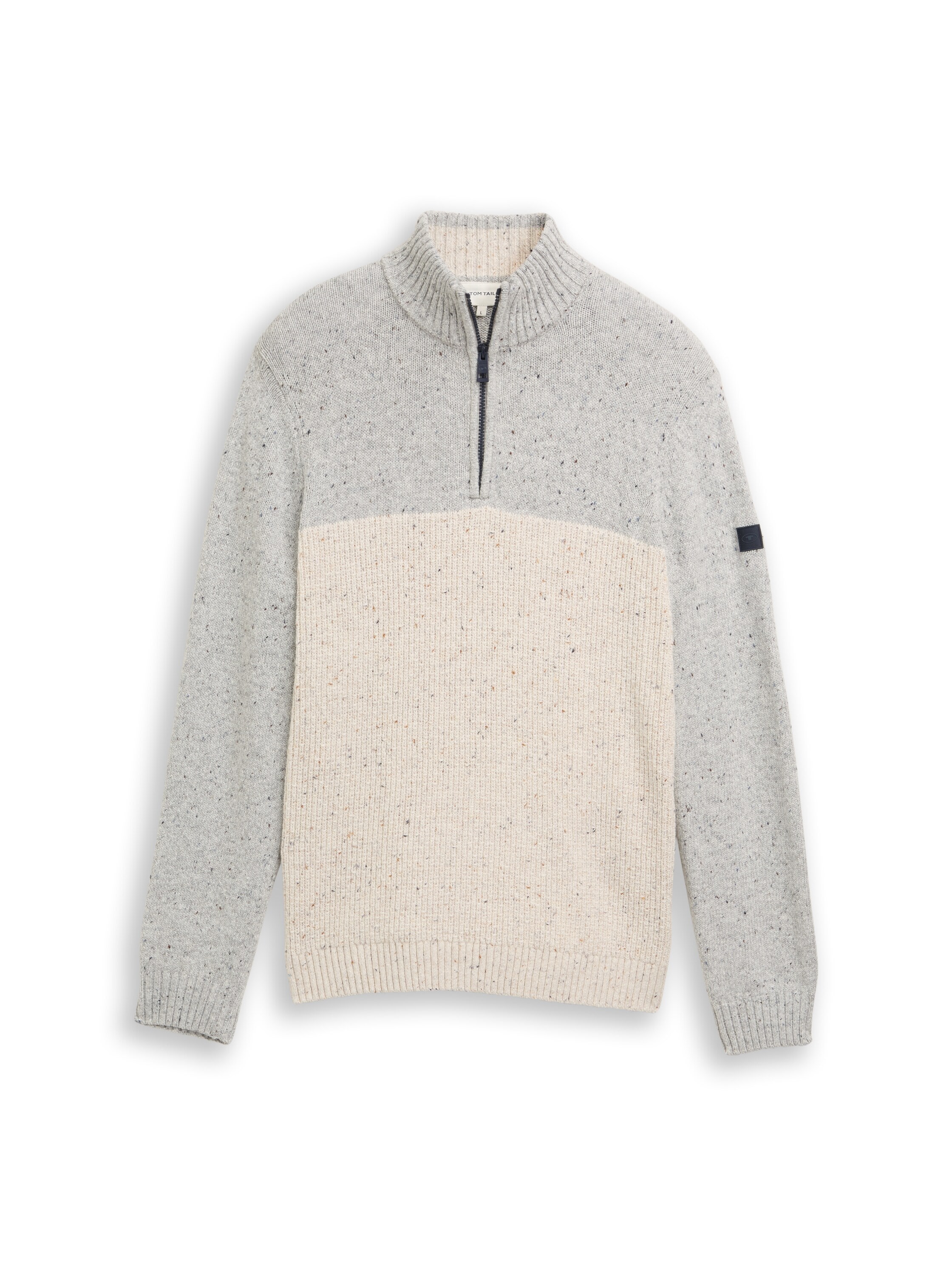 TOM TAILOR Troyer mit Logo Stickerei