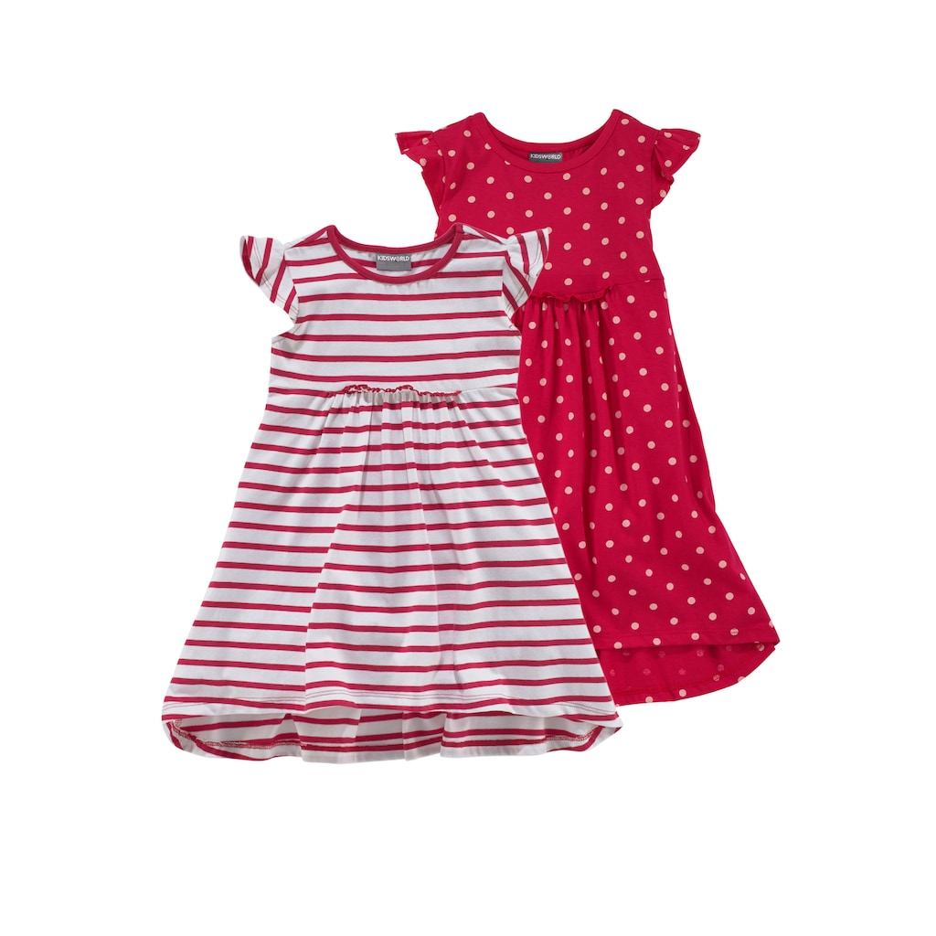 KIDSWORLD Jerseykleid »für kleine Mädchen«, (Packung, 2 tlg.)