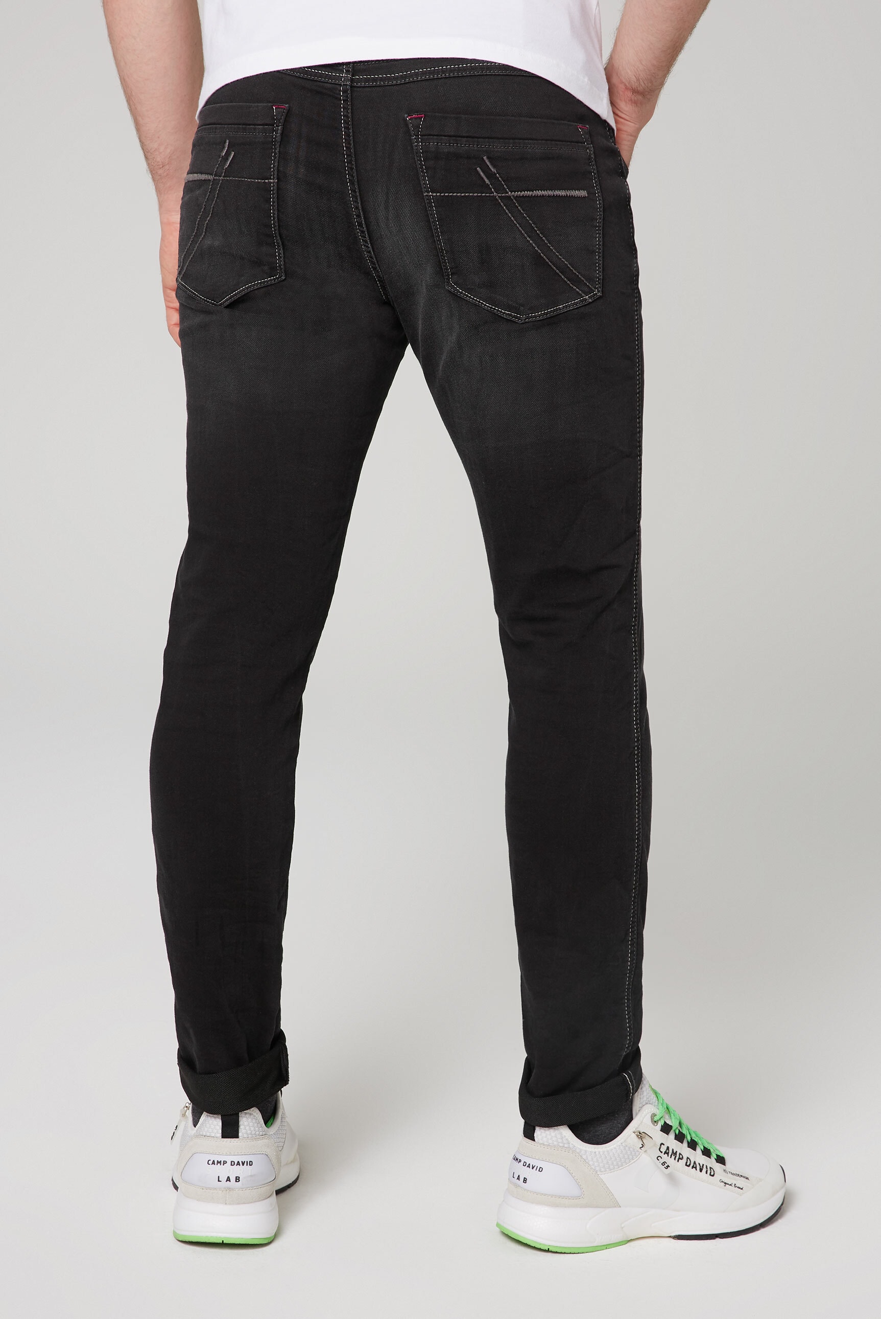 CAMP DAVID Regular-fit-Jeans, mit Used-Waschung